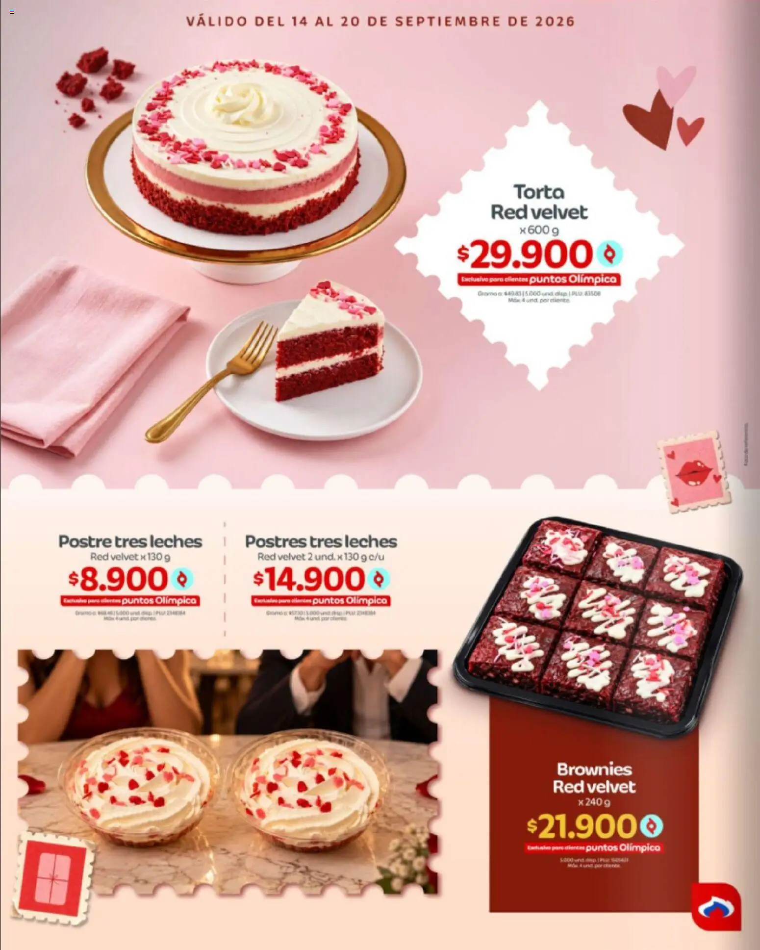 Olímpica revista - valida desde el 14/09/2026 | Página: 2 | Productos: Pila, Postre, Postres, Brownies