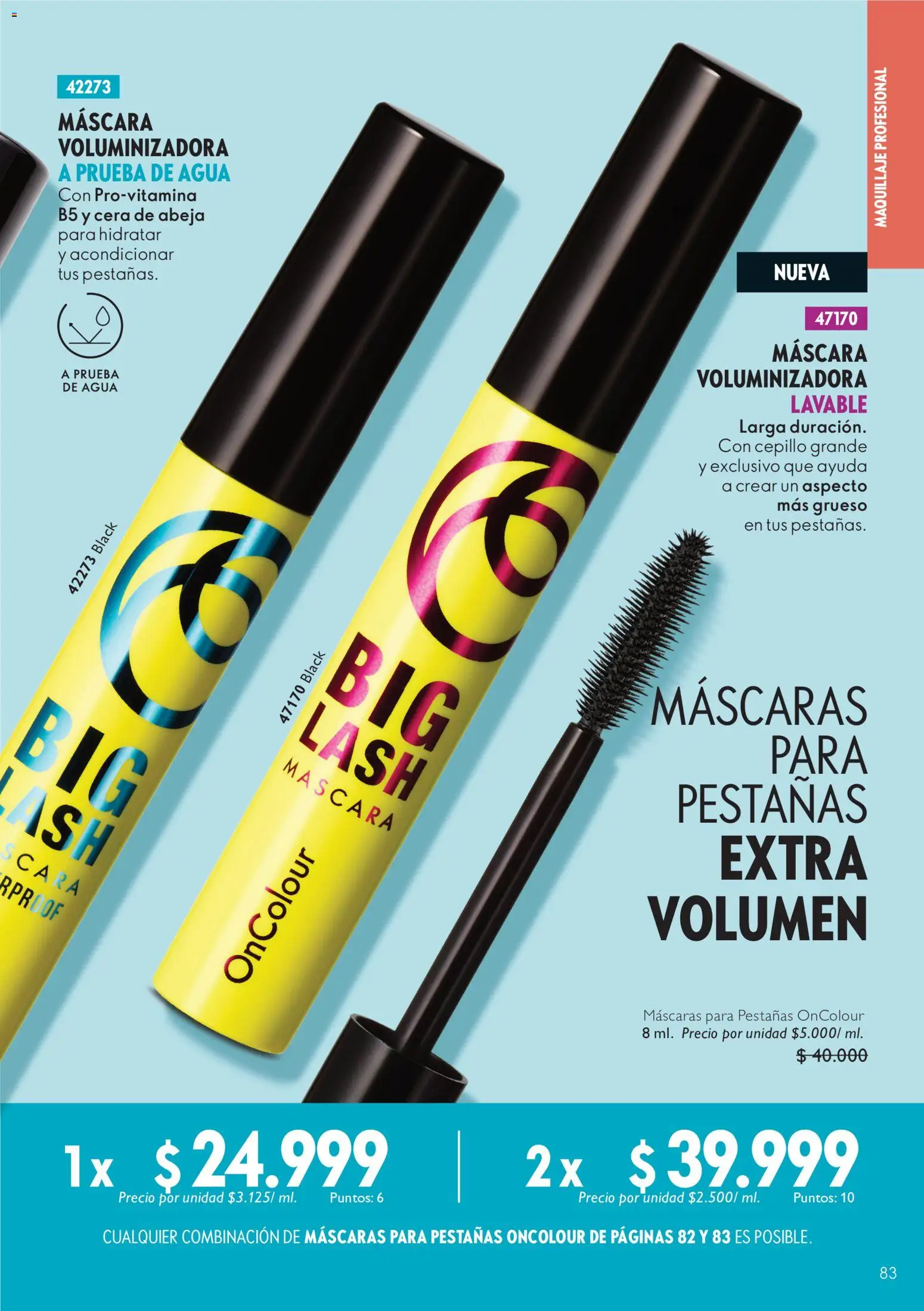 Oriflame revista - valida desde el 11/07/2026 | Página: 83 | Productos: Cera, Maquillaje, Cepillo, Máscara