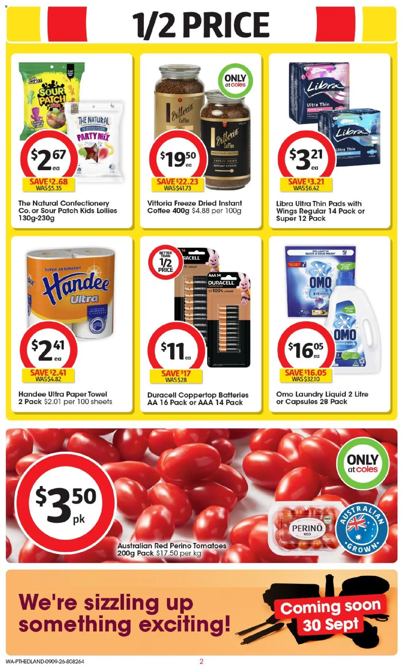 Coles catalogue - valid from 09/09/2026 | Page: 2 | Products: Burgers, Beef, Sausage, Ice