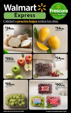 Vista previa de Walmart Express folleto Calidad a precios bajos, nuevo folleto de la tienda, válido en México a partir del 09.06.2026