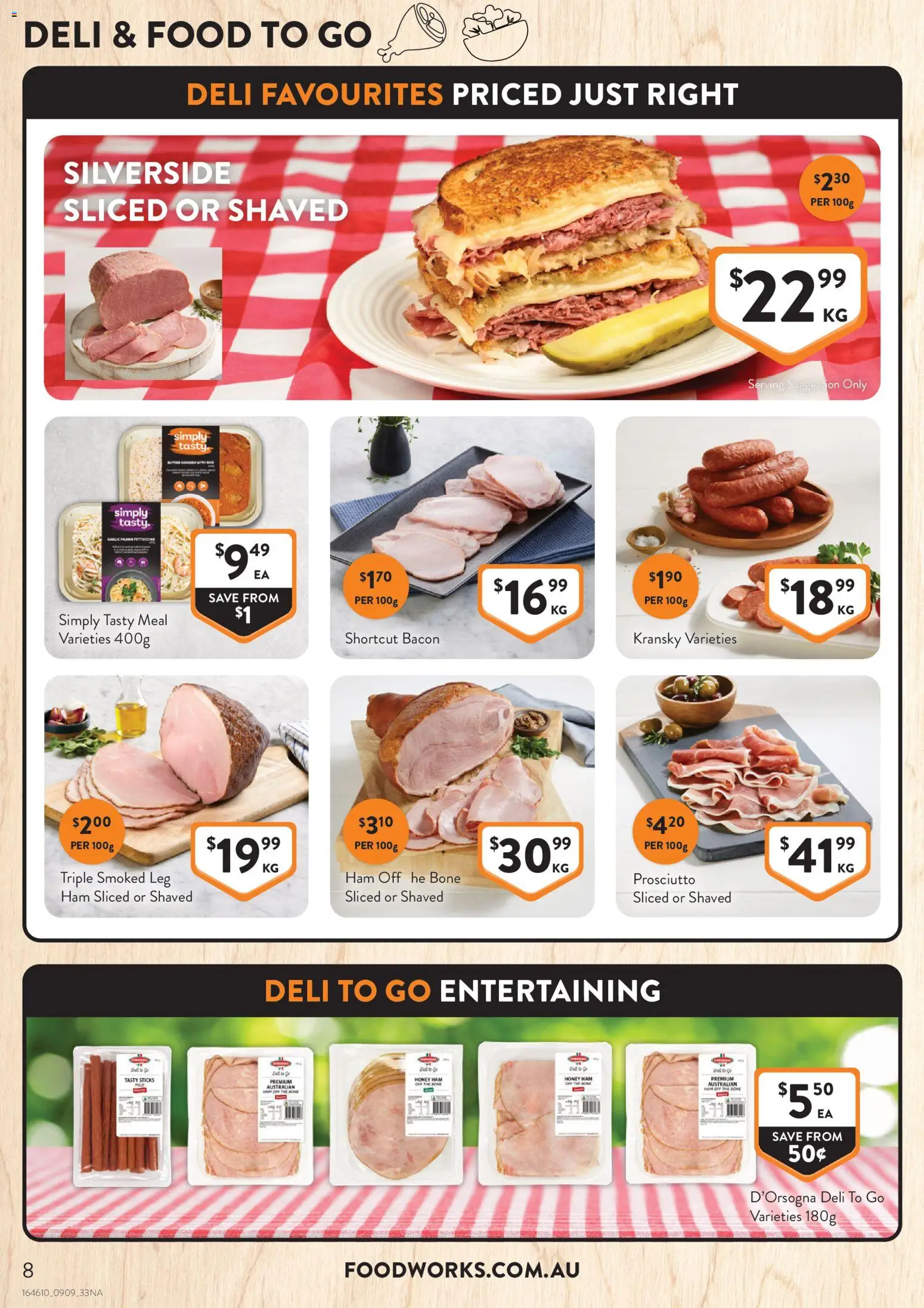 Foodworks catalogue - valid from 09/09/2026 | Page: 8 | Products: Bacon, Prosciutto, Ham, Honey
