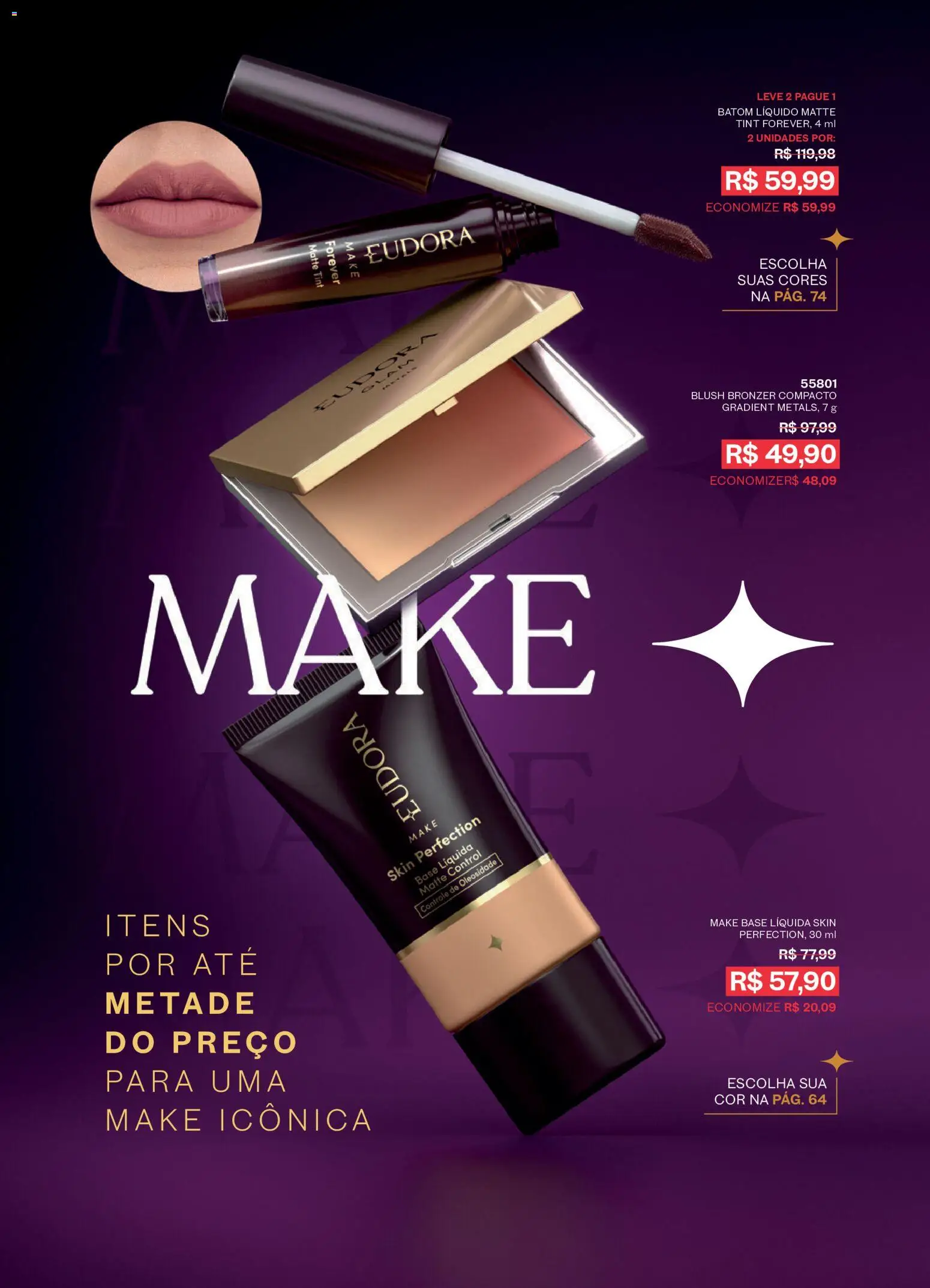 Eudora Folheto - válido de 16/09/2026 | Página: 2 | Produtos: Blush, Batom, Base, Bronzer