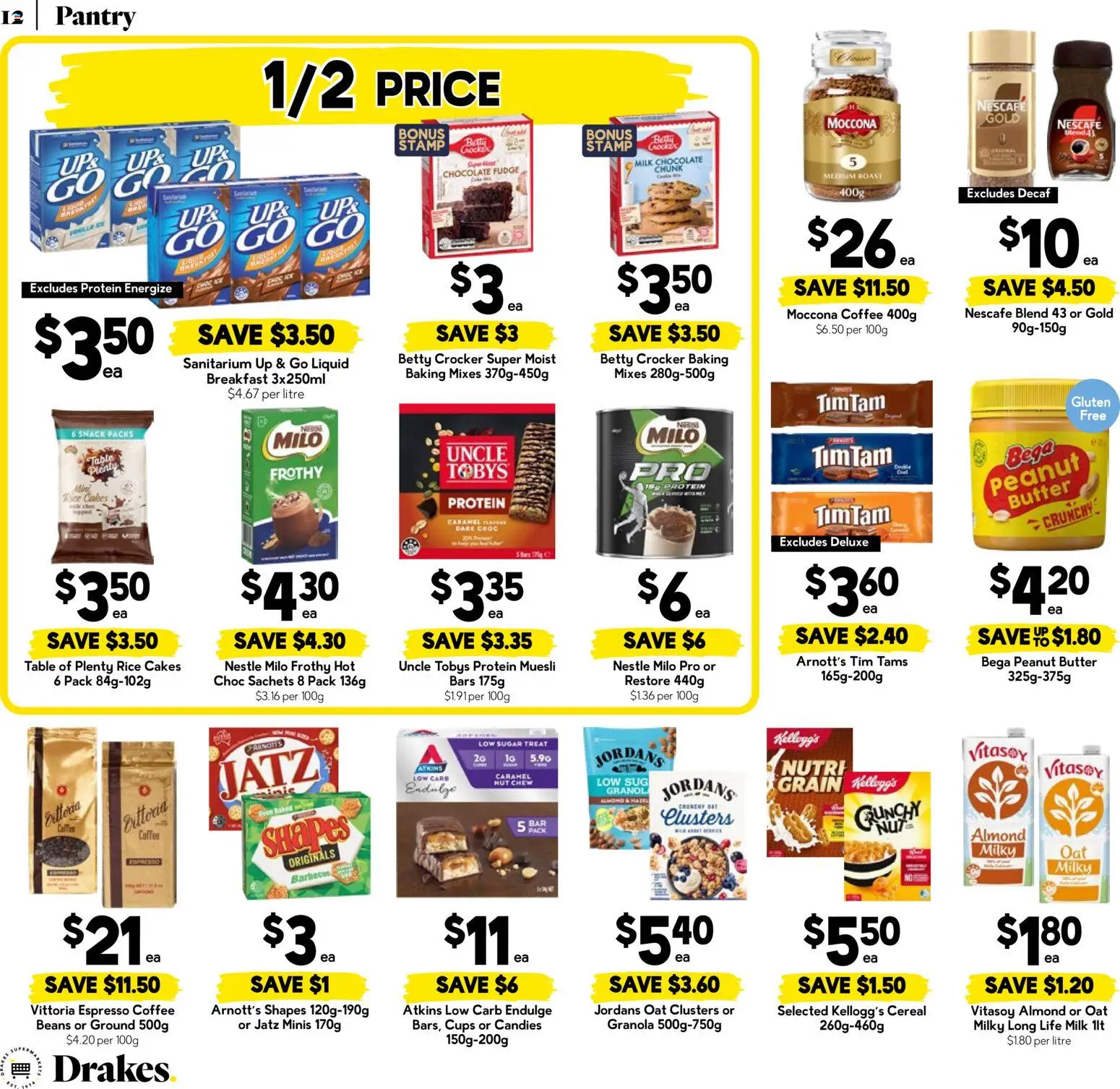 Drakes catalogue - valid from 26/08/2026 | Page: 12 | Products: Nuts, Peanut butter, Nescafe, Beans