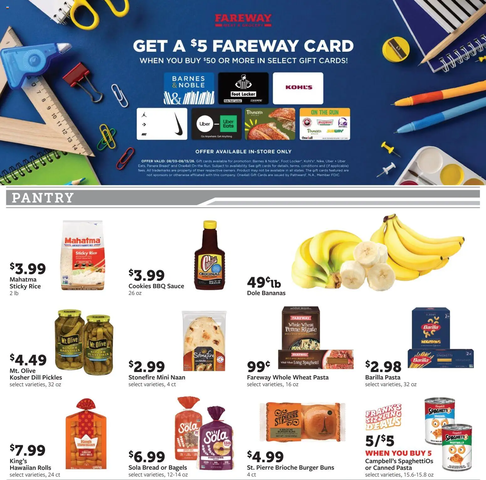 Fareway Weekly Ad - valid from 08/10/2026 | Page: 16 | Products: Brioche, Bread, Rice, Pasta
