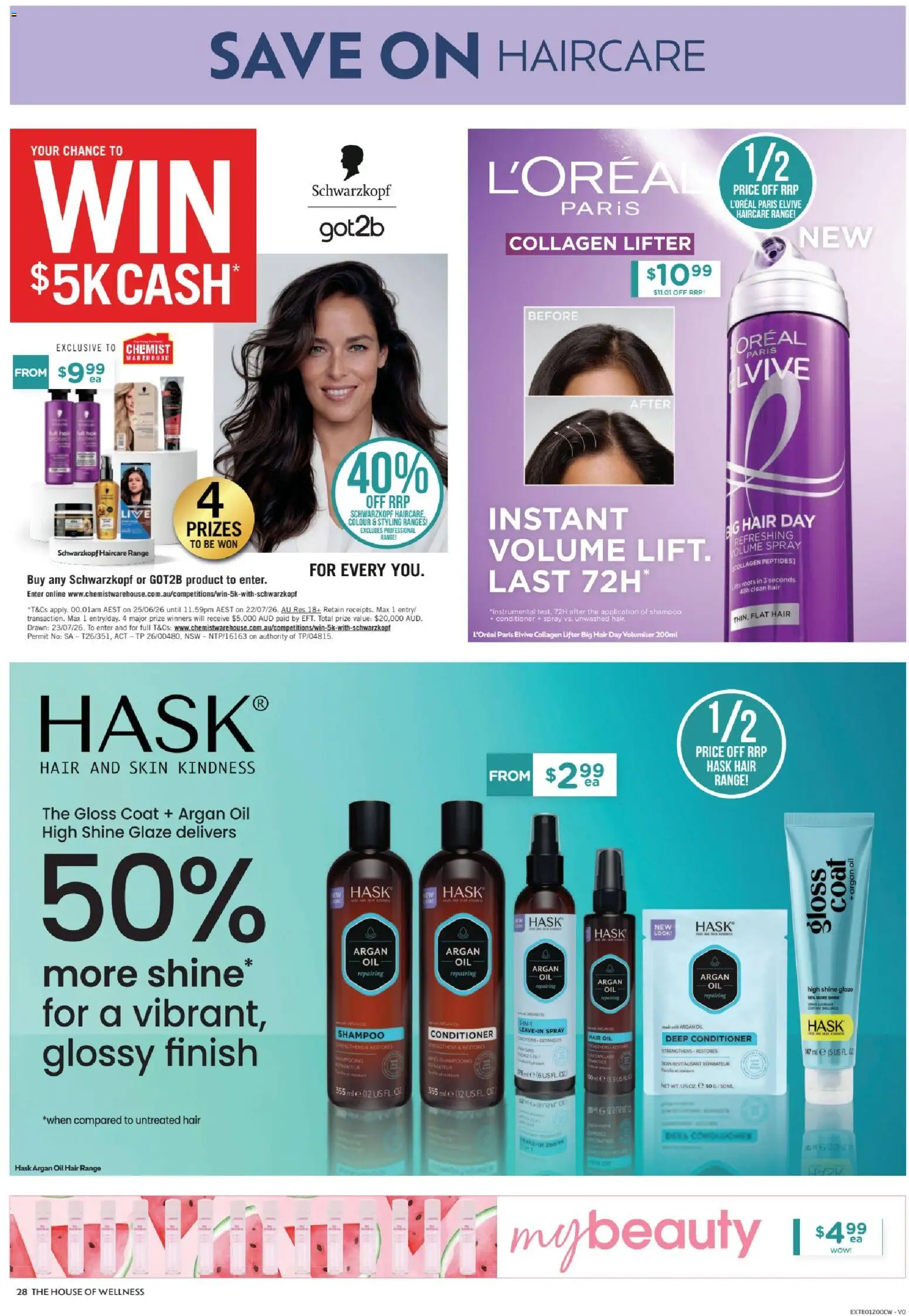 Chemist Warehouse catalogue - valid from 09/07/2026 | Page: 28 | Products: Conditioner, Oil, Argan oil, Collagen