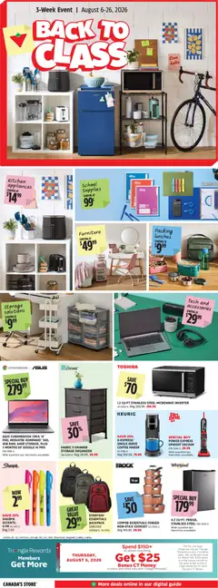 Preview of Canadian Tire flyer - Back To Class from shop Canadian Tire valid from Aug 6, 2026