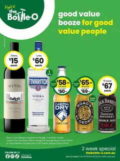 Preview of The Bottle-O - Good Value Booze, For Good Value People. 20/07 - valid from 20/07/2026