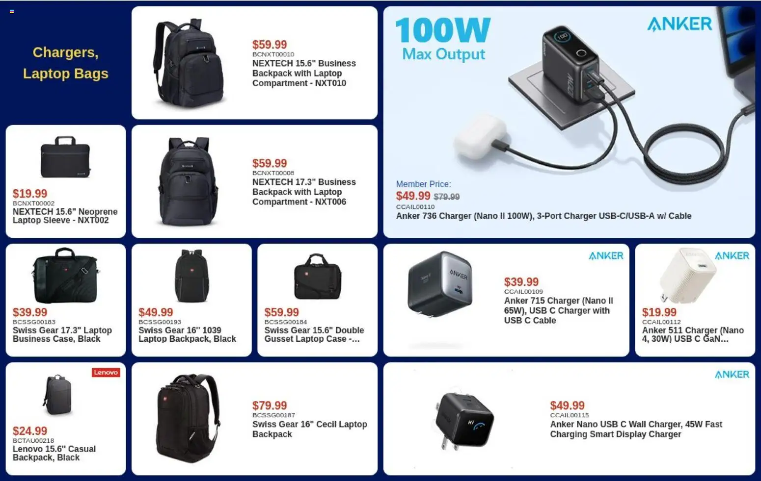 Canada Computers flyer valid from Sep 8, 2026 | Page: 9 | Products: Backpack, Cable, Case, Laptop