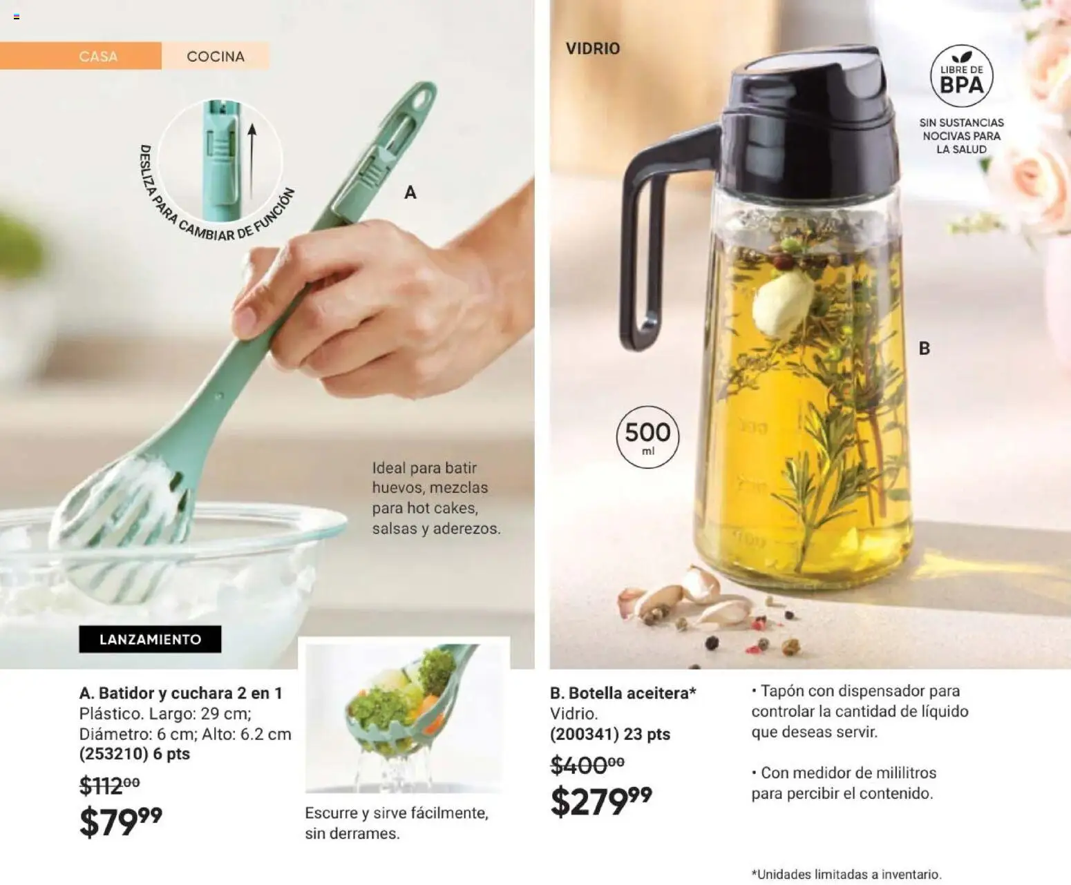Nuevas ofertas de AVON válidas en toda la República Mexicana desde el 11/09/2026. ¡Encuentra las mejores ofertas en AVON Casa & Estilo 14 2026! | Página: 60 | Productos: Botella, Batidor, Cuchara, Salsas