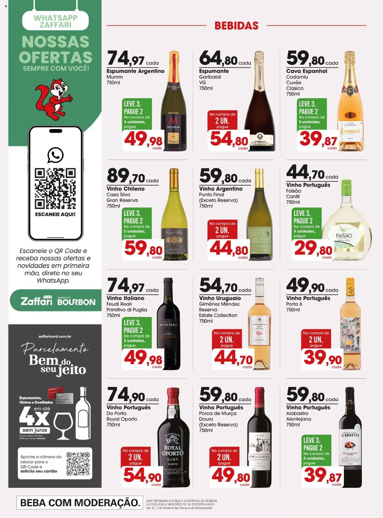 Zaffari Folheto - válido de 25/08/2026 | Página: 12 | Produtos: Celular, Espumante, Bebidas, Vinho