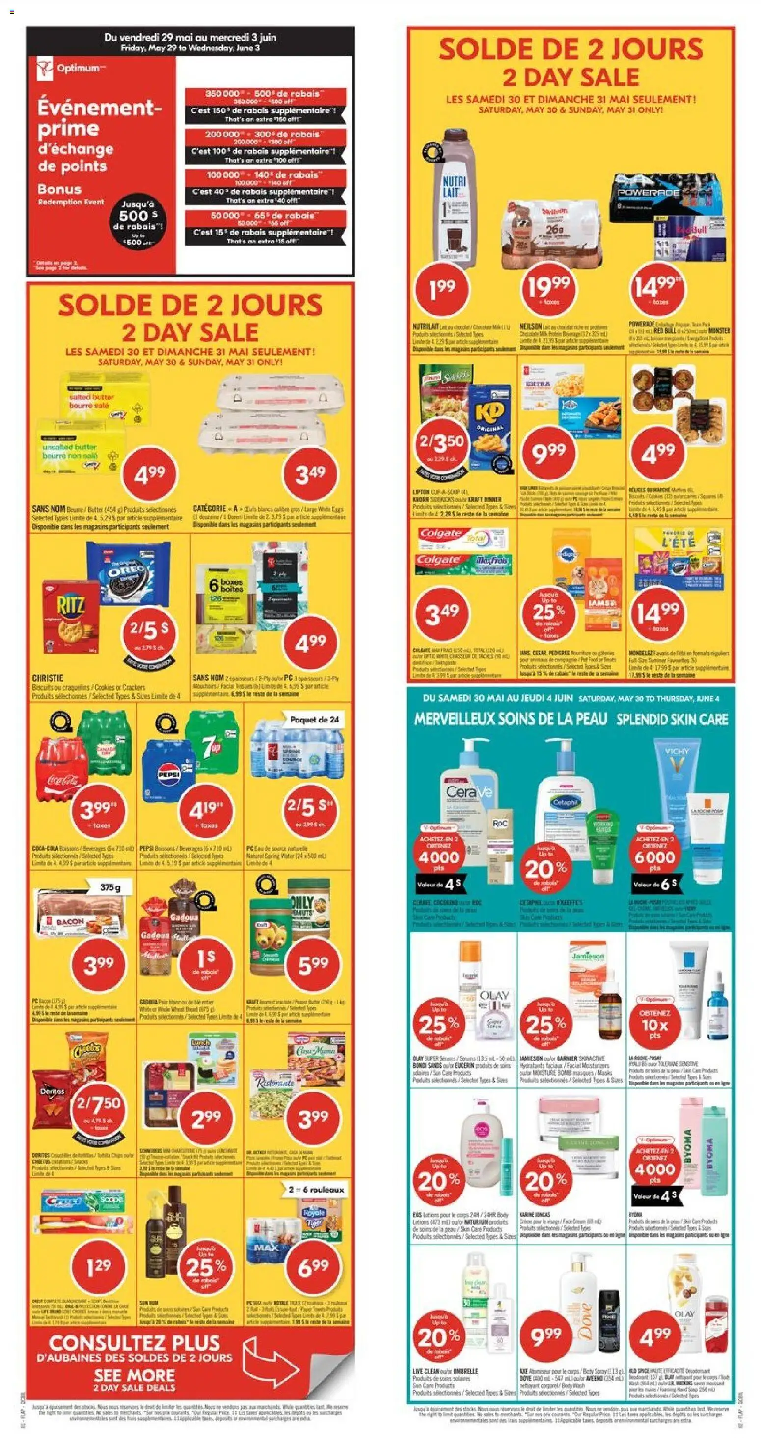 Pharmaprix flyer valid from 29.05.2026 | Page: 1 | Products: PC, Sunscreen, Soap, Pizza