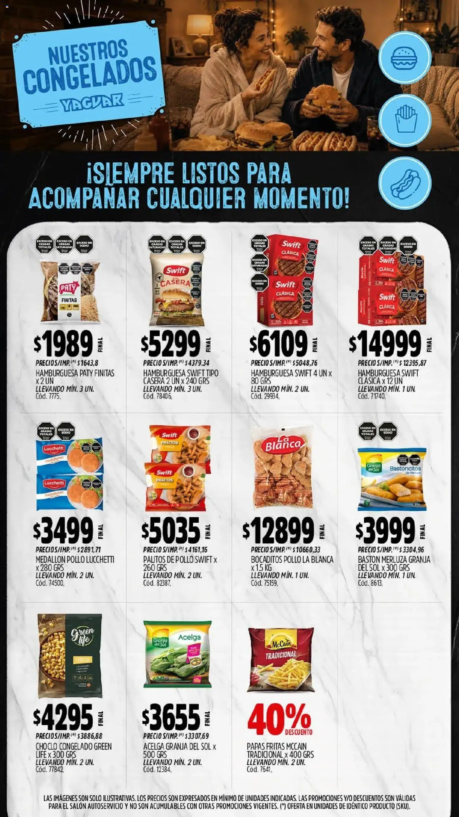 Yaguar - Oferta Semanal Santa Fé │ válido desde el 28/09/2026 | Página: 11 | Productos: Choclo, Acelga, Papas, Papas fritas
