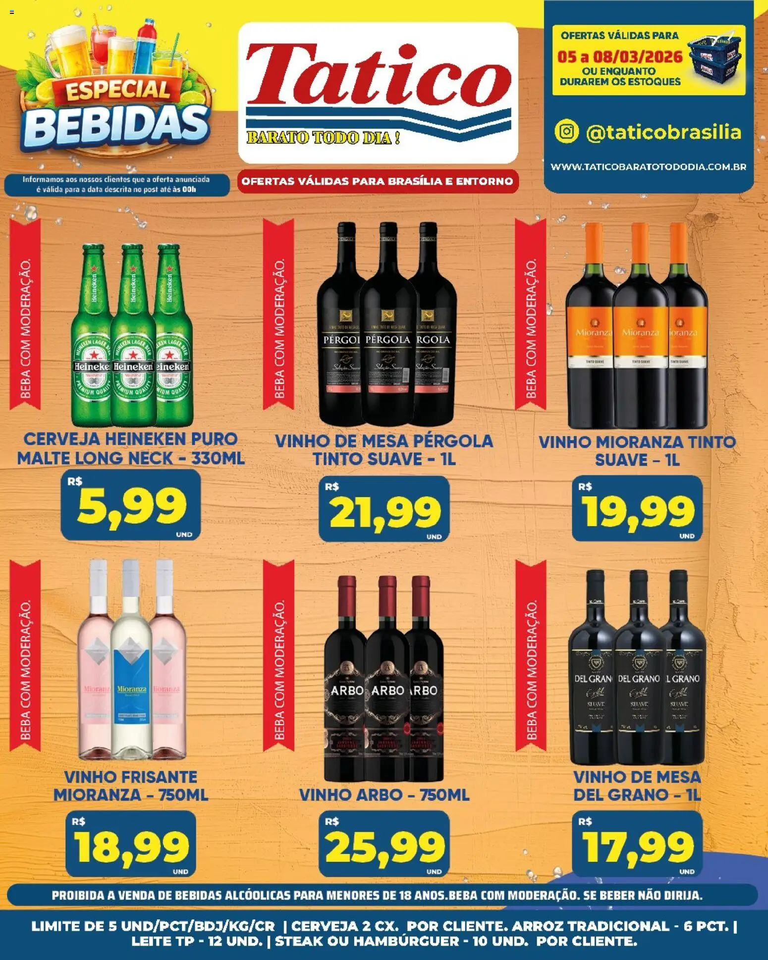 Tatico Folheto - válido de 09.03.2026 | Página: 42 | Produtos: Mesa, Cerveja, Arroz, Hambúrguer
