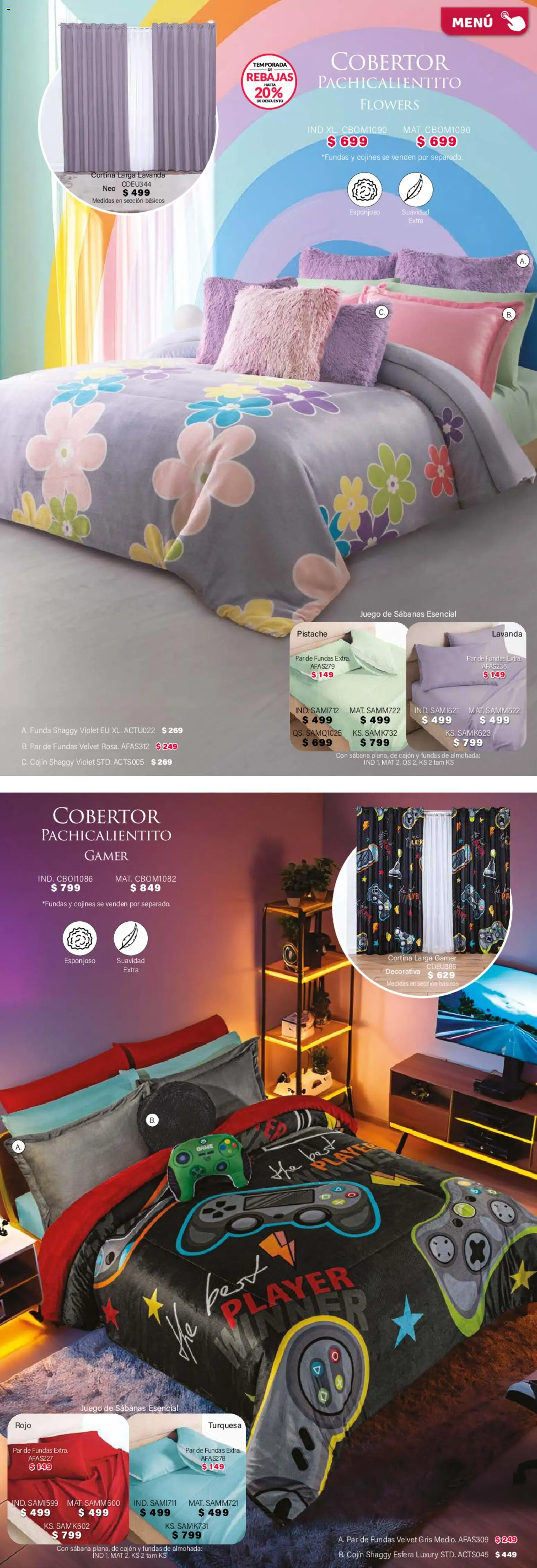 Nuevas ofertas de Colchas Concord válidas en toda la República Mexicana desde el 01/02/2026. ¡Encuentra las mejores ofertas en Colchas Concord catálogo! | Página: 182 | Productos: Cobertor, Juego, Funda, Sabanas