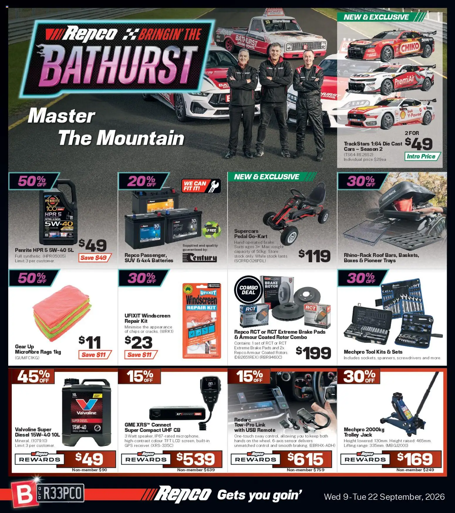 Repco catalogue - valid from 09/09/2026 | Page: 1 | Products: Kits, Chips, Trolley, Weight