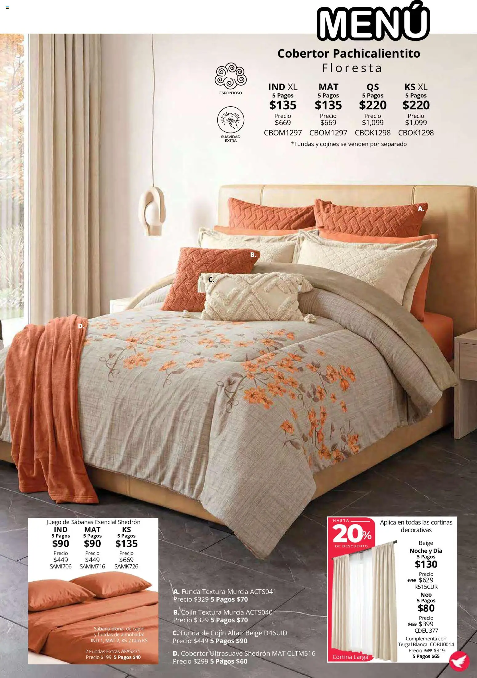 Nuevas ofertas de Colchas Concord válidas en toda la República Mexicana desde el 15/10/2026. ¡Encuentra las mejores ofertas en Colchas Concord catálogo Colección Cobertor Calor de Hogar! | Página: 5
