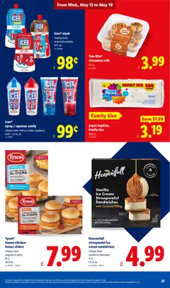 Preview of Lidl weekly ads valid from 13.05.2026 | Page: 21 | Products: Chocolate, Cream, Ice cream, Bag