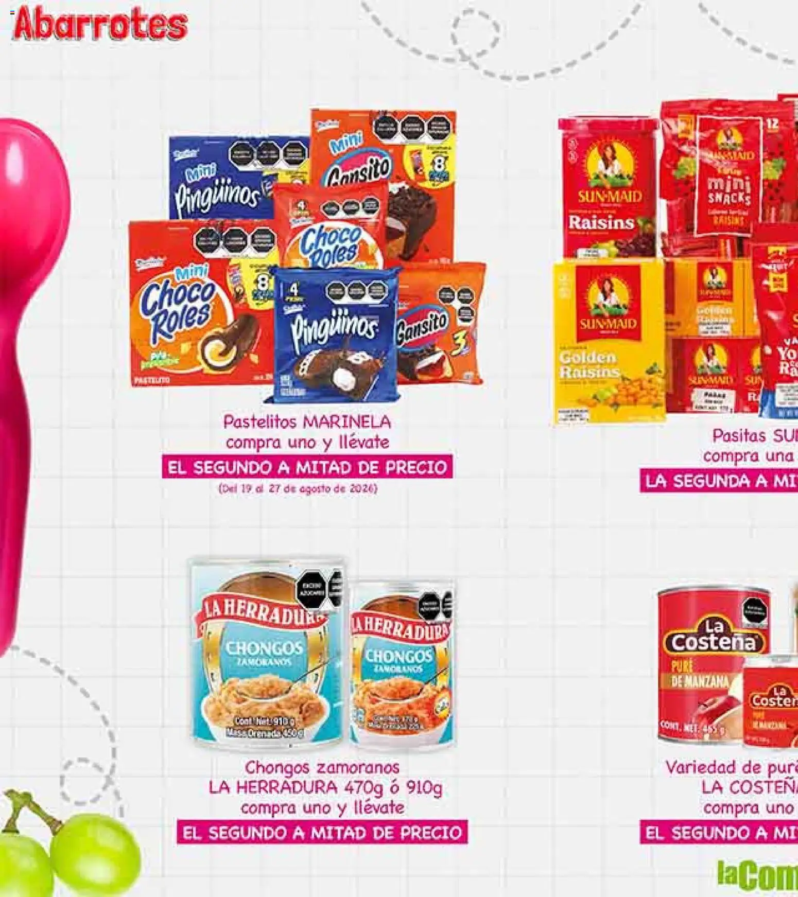 Nuevas ofertas de La Comer válidas en toda la República Mexicana desde el 19/08/2026. ¡Encuentra las mejores ofertas en La Comer folleto! | Página: 64 | Productos: Snacks, Manzana