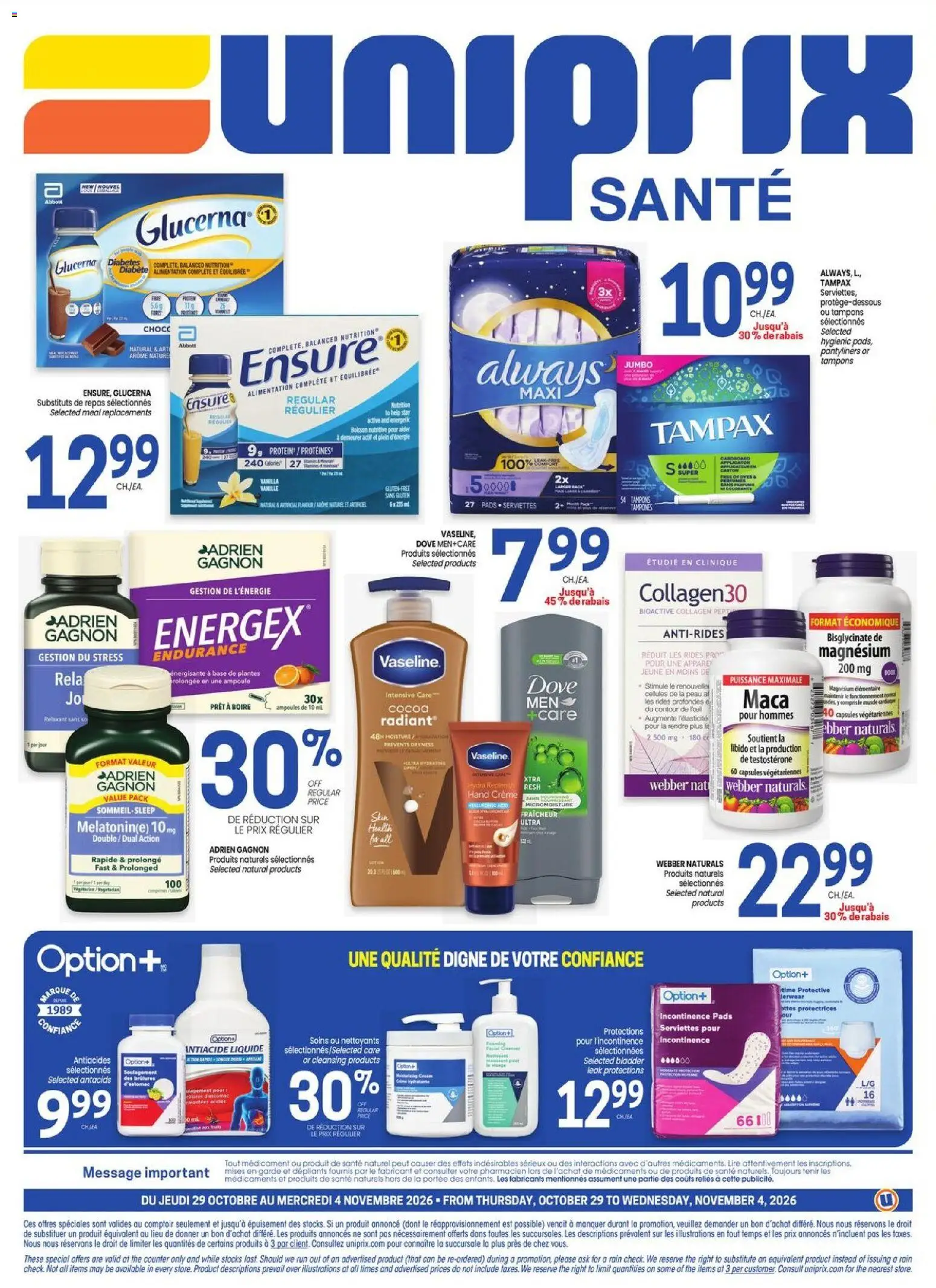 Uniprix flyer valid from Oct 29, 2026 | Page: 4