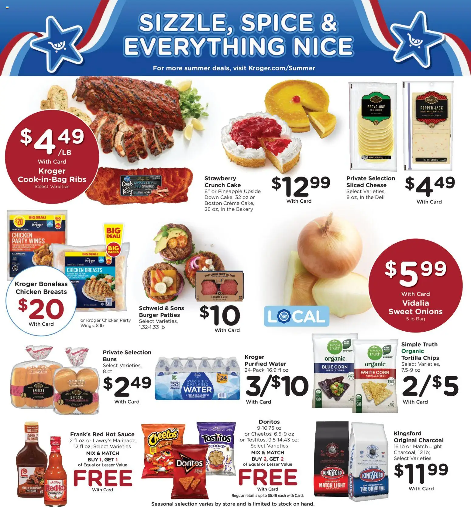 Kroger Weekly Ad - valid from 08/05/2026 | Page: 10 | Products: Sliced cheese, Corn, Charcoal, Pineapple