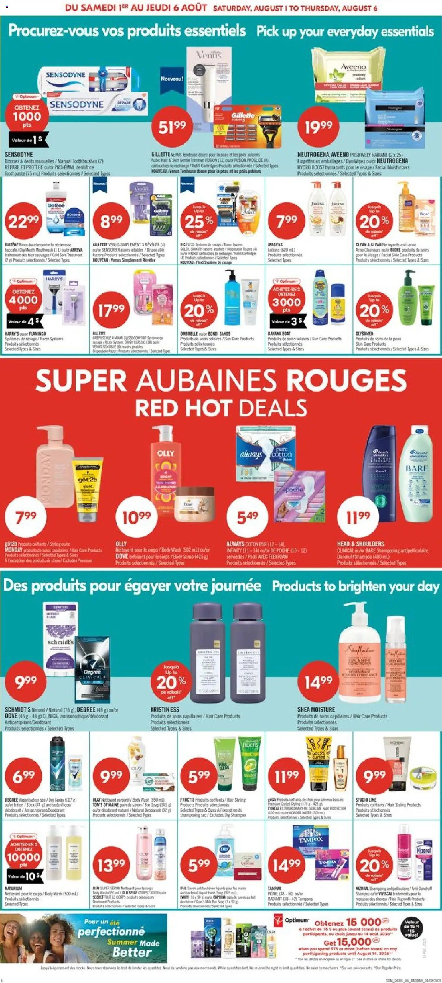 Pharmaprix flyer valid from Jul 31, 2026 | Page: 9 | Products: Head & Shoulders, Antiperspirant, Toothpaste, Mouthwash