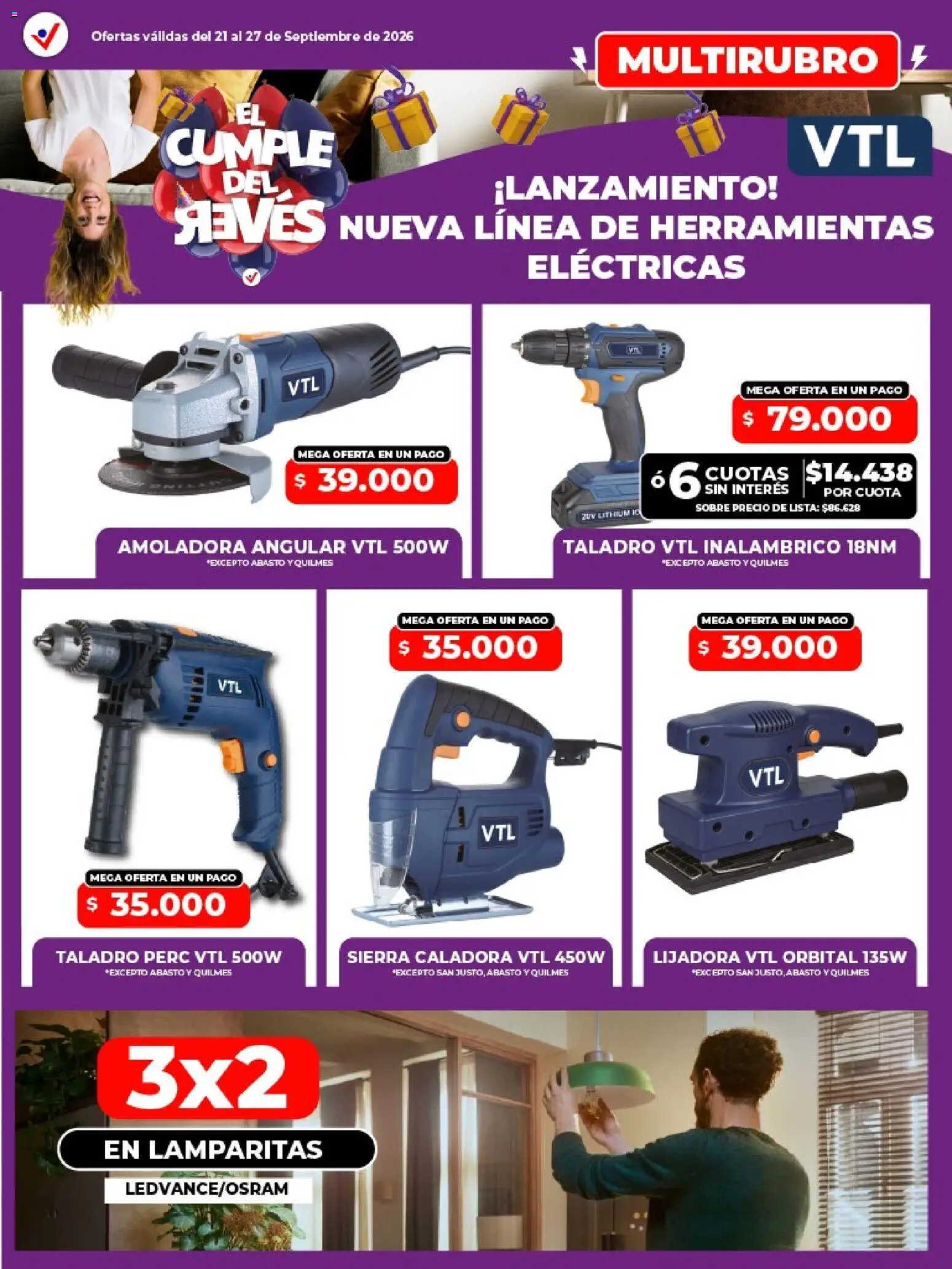 Vital - Especial de nonfood │ válido desde el 21/09/2026 | Página: 5 | Productos: Sobre, Taladro, Lijadora, Sierra