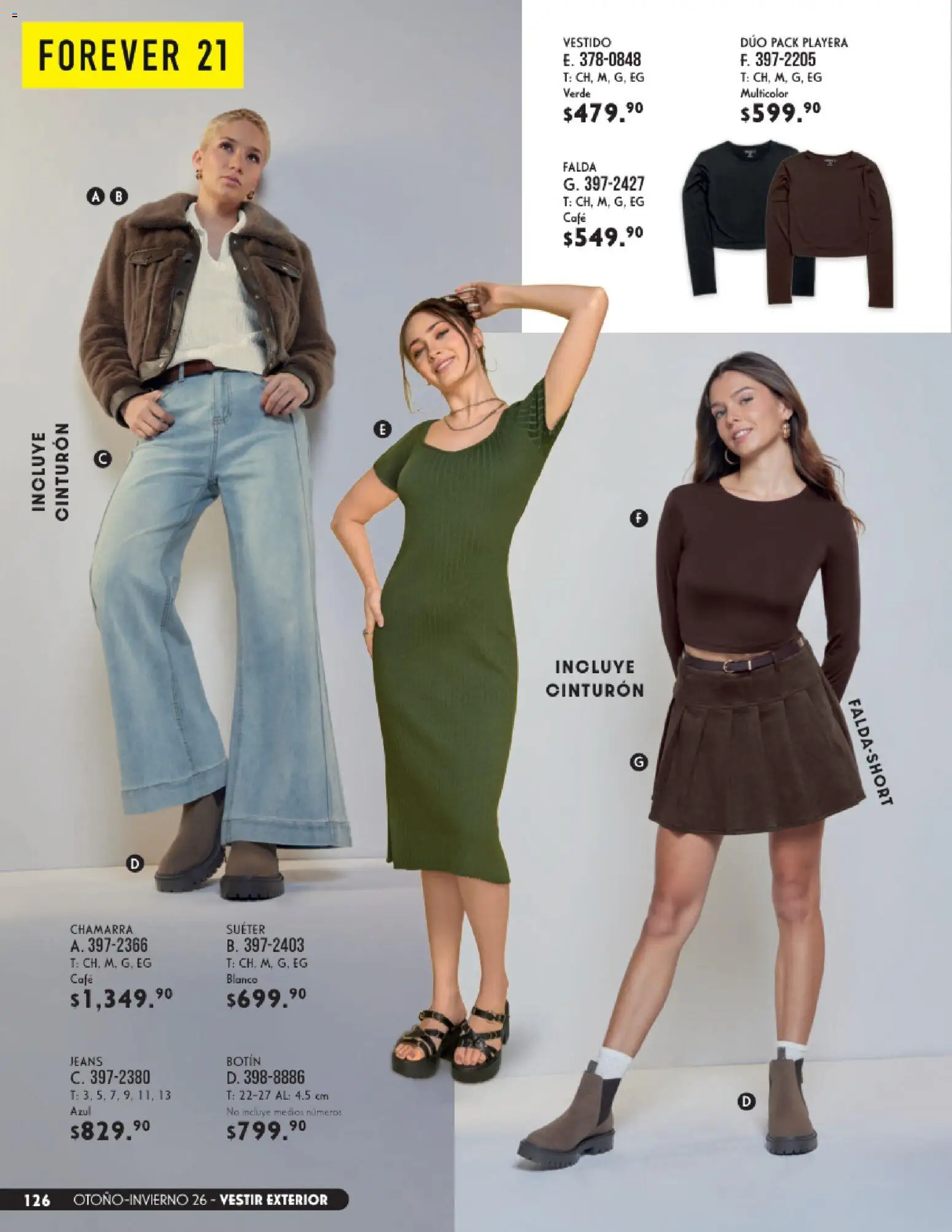 Nuevas ofertas de Andrea válidas en toda la República Mexicana desde el 23/08/2026. ¡Encuentra las mejores ofertas en Andrea catálogo Vestir! | Página: 126 | Productos: Cinturón, Chamarra, Café, Playera