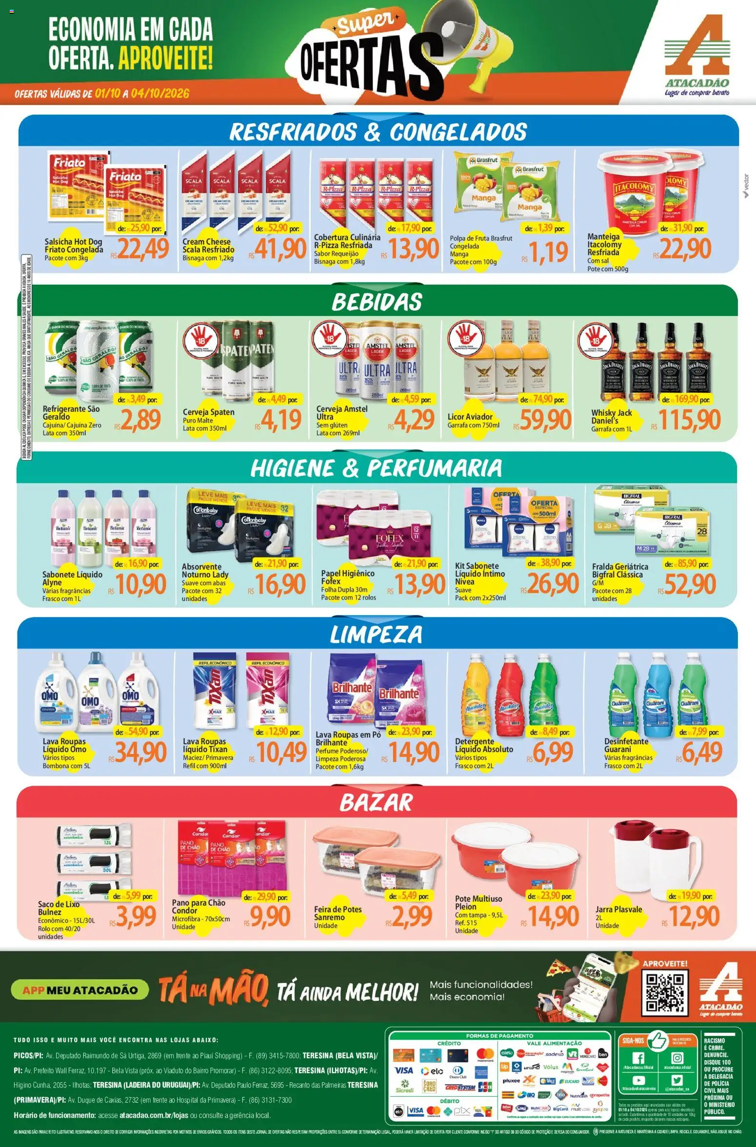 Atacadão Folheto - válido de 01/10/2026 | Página: 2 | Produtos: Whisky, Detergente, Bebida, Sabonete líquido
