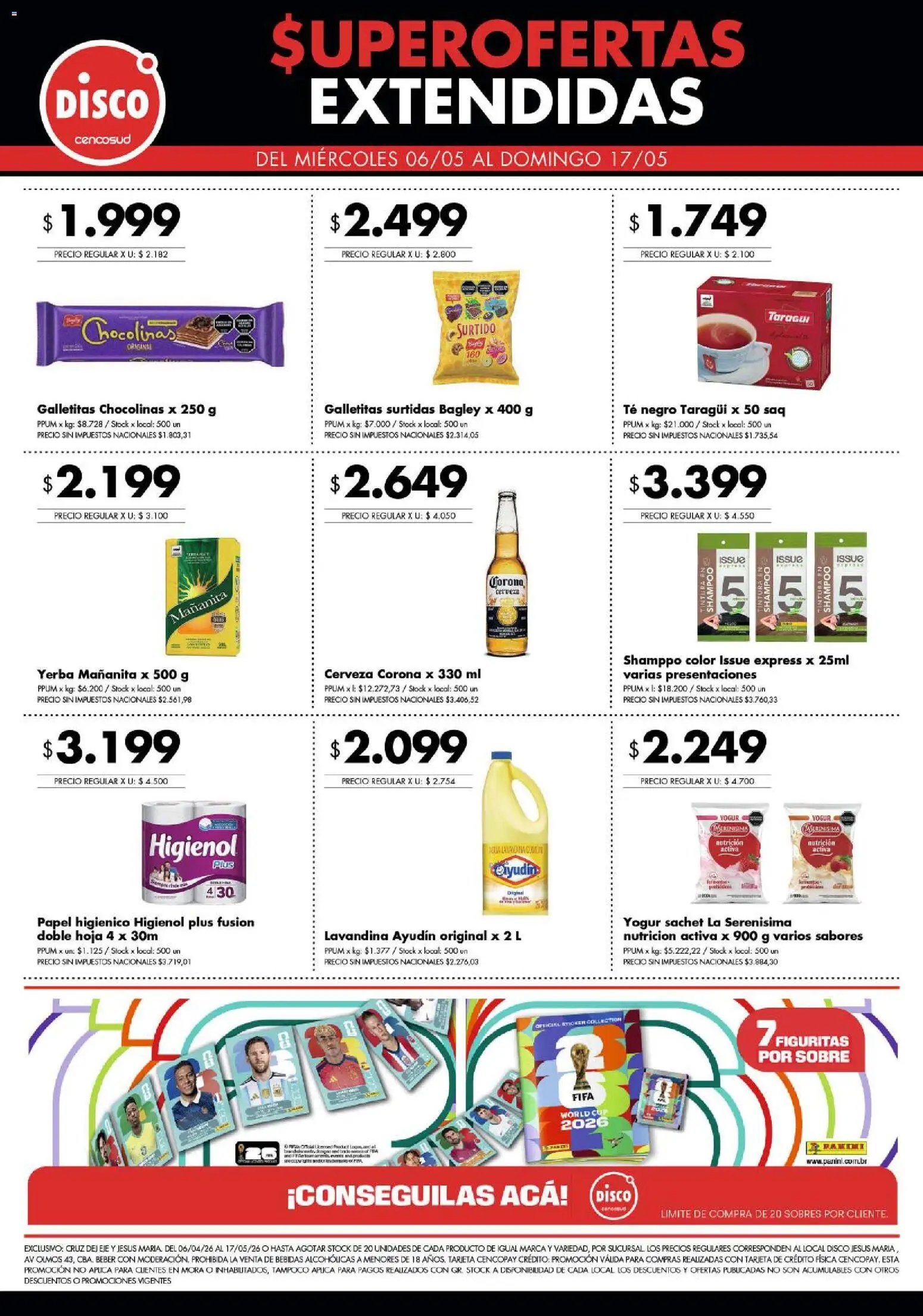 Disco ofertas │ válido desde el 06.05.2026 | Página: 5 | Productos: Lavandina, Disco, Galletitas, Té