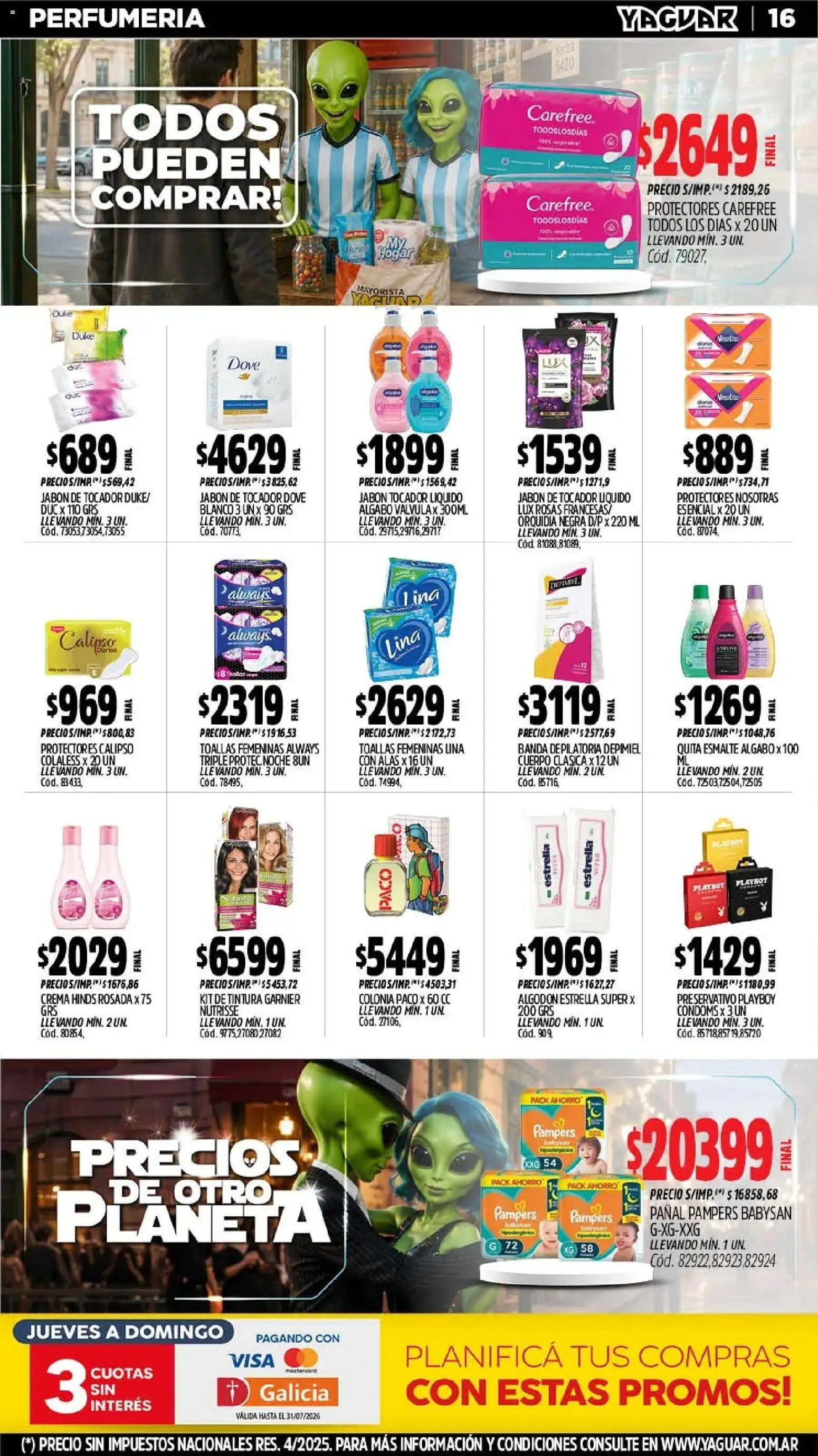 Yaguar - Oferta Semanal San Juan │ válido desde el 13/07/2026 | Página: 17 | Productos: Algodón, Toallas, Tintura, Jabón