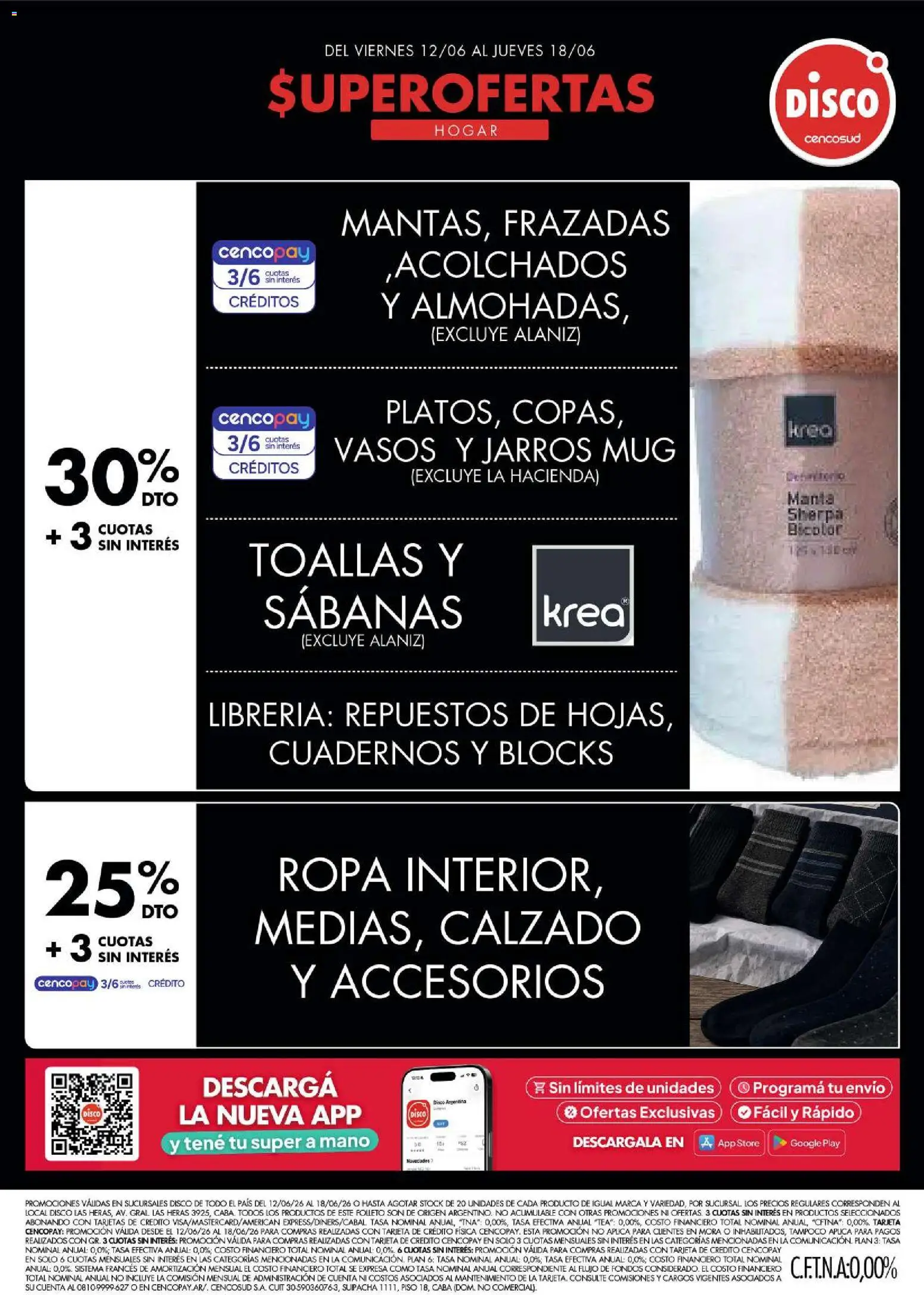 Disco - Ofertas | Electro, T. Libre y más │ válido desde el 12.06.2026 | Página: 3 | Productos: Disco, Sabanas, Toallas, Ropa