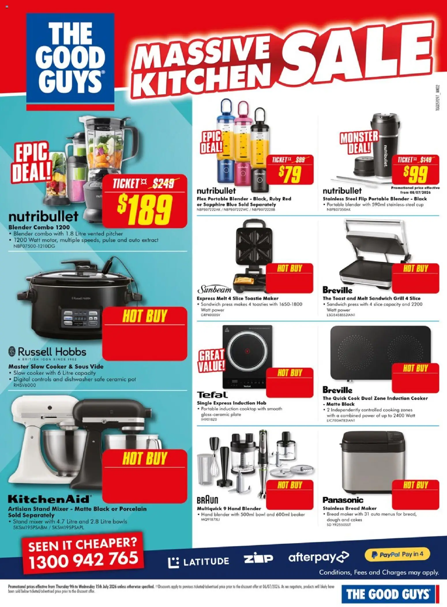 The Good Guys catalogue - valid from 09/07/2026 | Page: 9 | Products: Pot, Bread maker, Digital, Cooktop