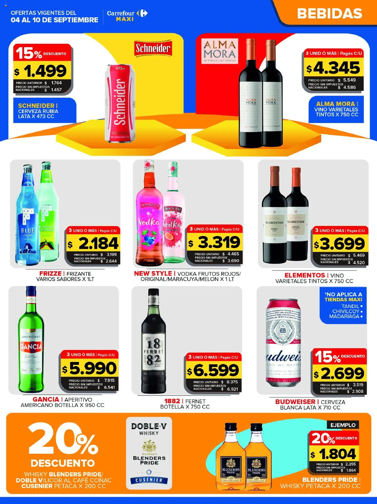 Carrefour Maxi catálogo │ válido desde el 04/09/2026 | Página: 3 | Productos: Vodka, Coñac, Café, Cerveza