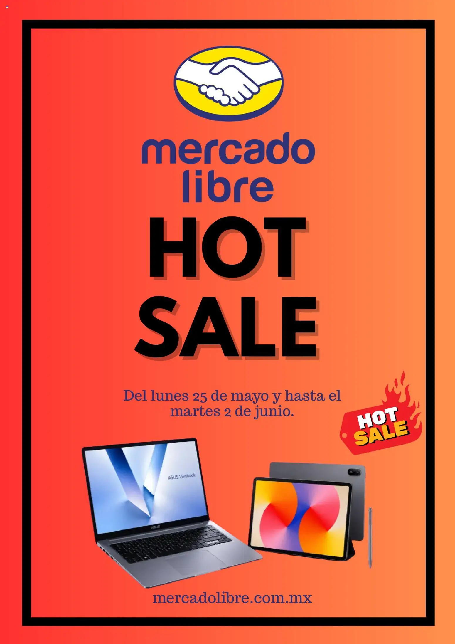 Nuevas ofertas de Mercado Libre válidas en toda la República Mexicana desde el 25.05.2026. ¡Encuentra las mejores ofertas en Mercado Libre Hot Sale! | Página: 1