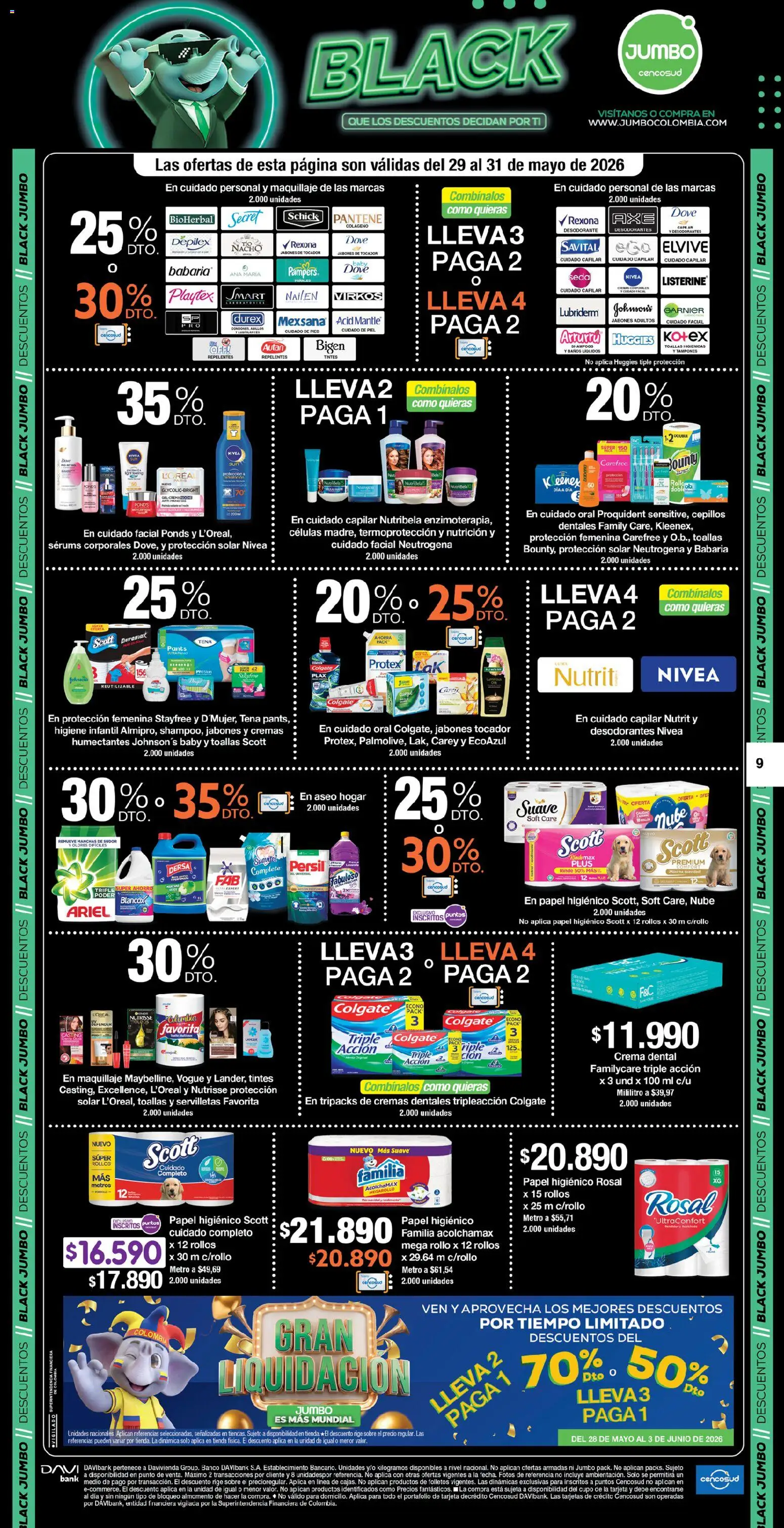 Jumbo revista - valida desde el 28.05.2026 | Página: 9 | Productos: Servilletas, Toallas, Crema dental, Papel higiénico