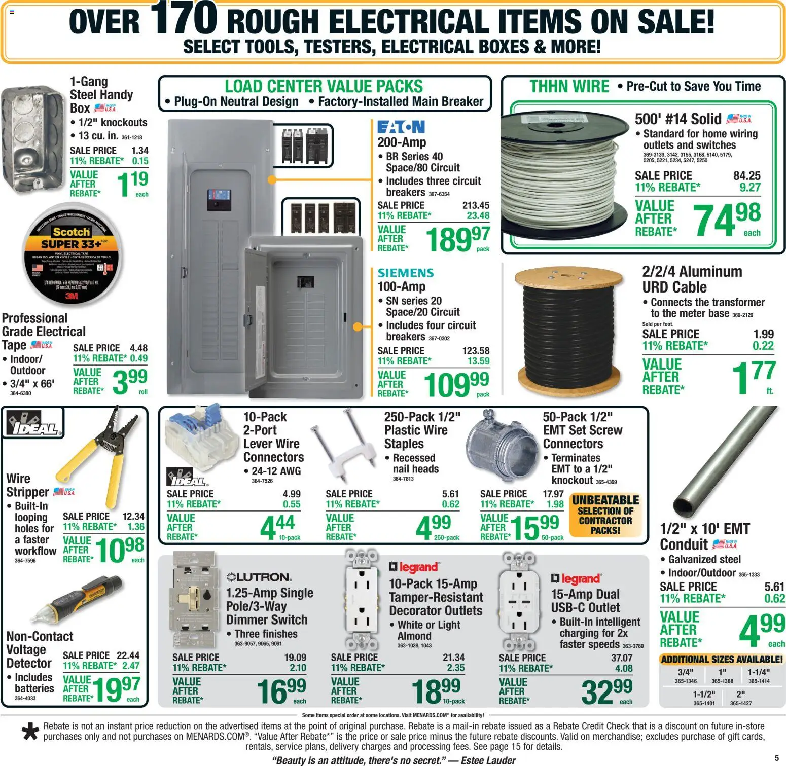 Menards Weekly Ad - valid from 10/01/2026 | Page: 7 | Products: Screw, Nail, Wire, Switch