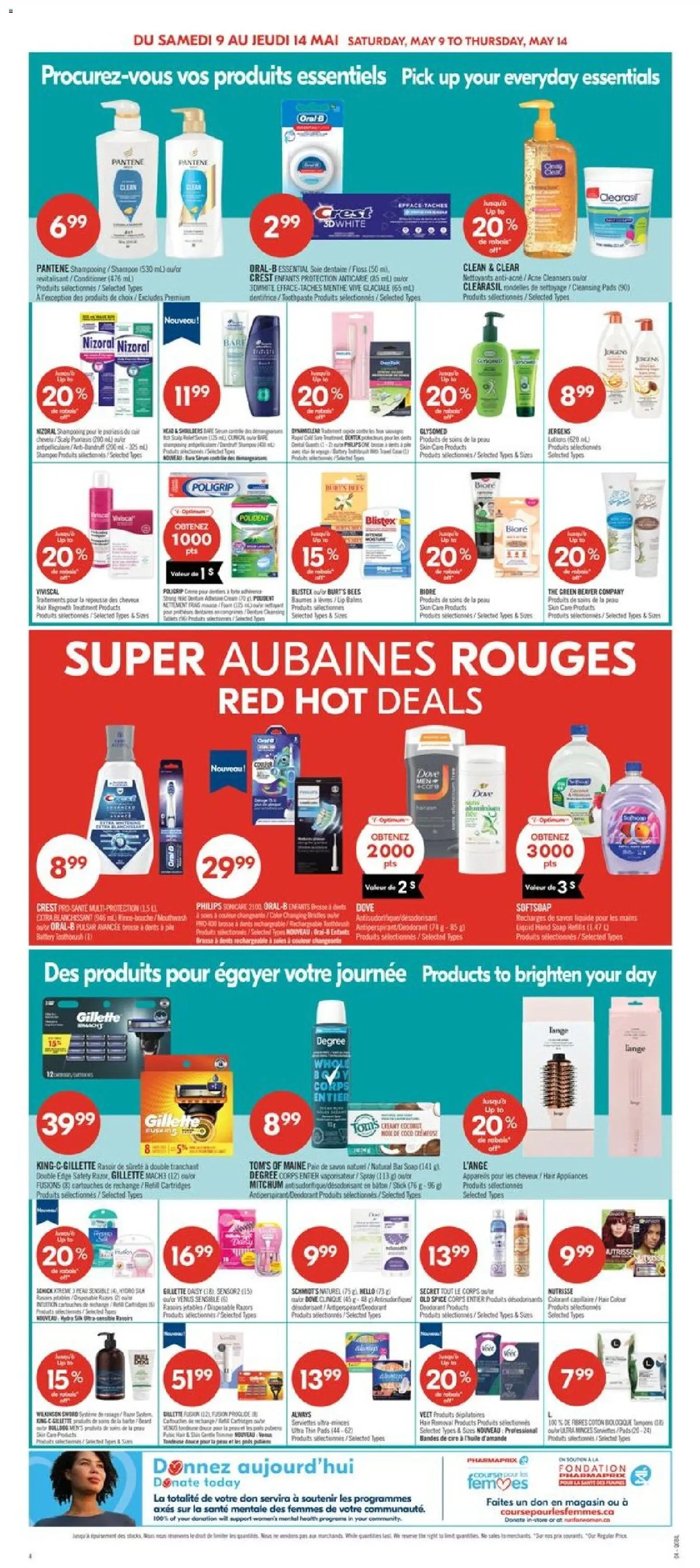 Pharmaprix flyer valid from 08.05.2026 | Page: 5 | Products: Electric toothbrush, Shampoo, Deodorant, Battery