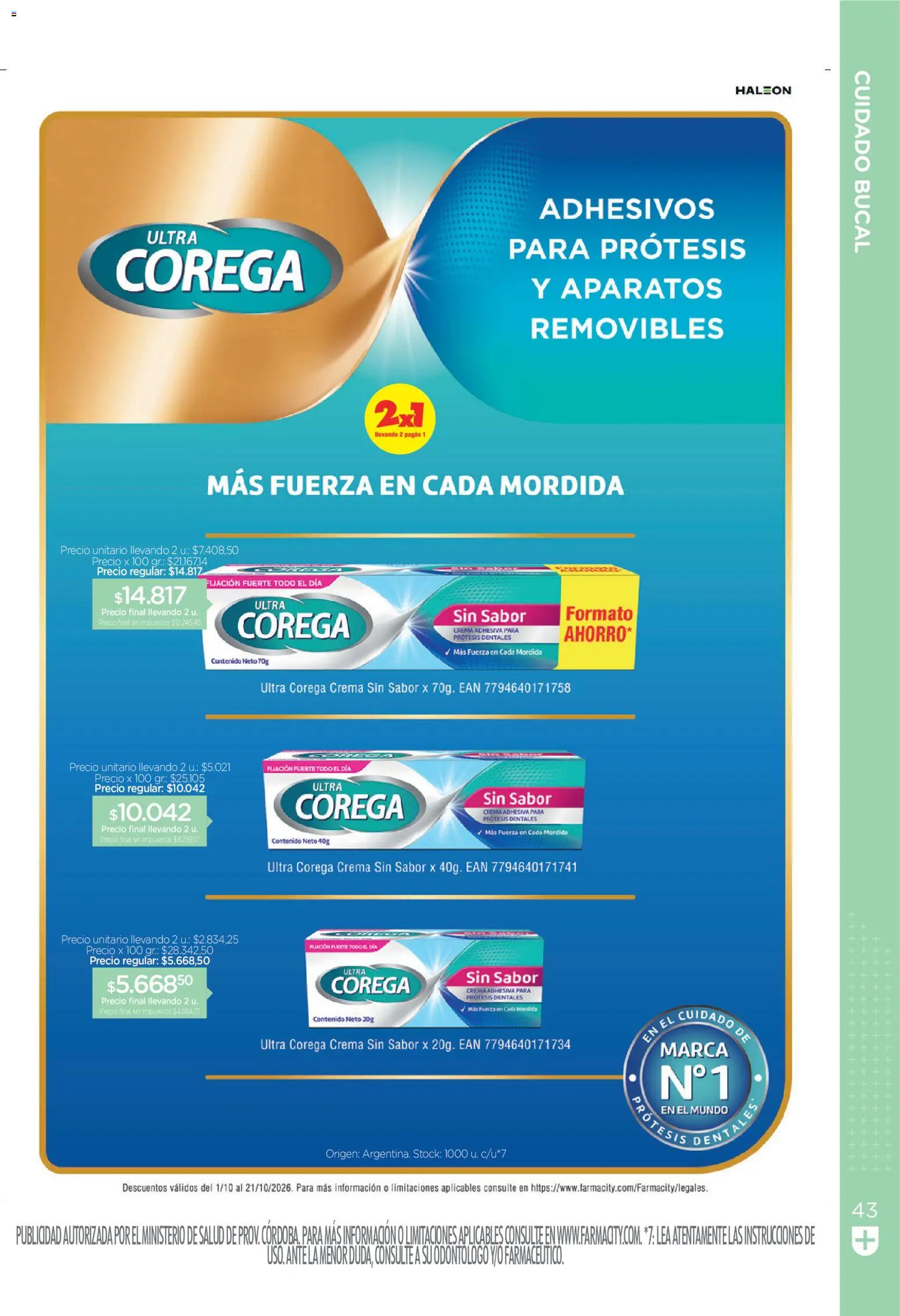 Farmacity catálogo │ válido desde el 01/10/2026 | Página: 43