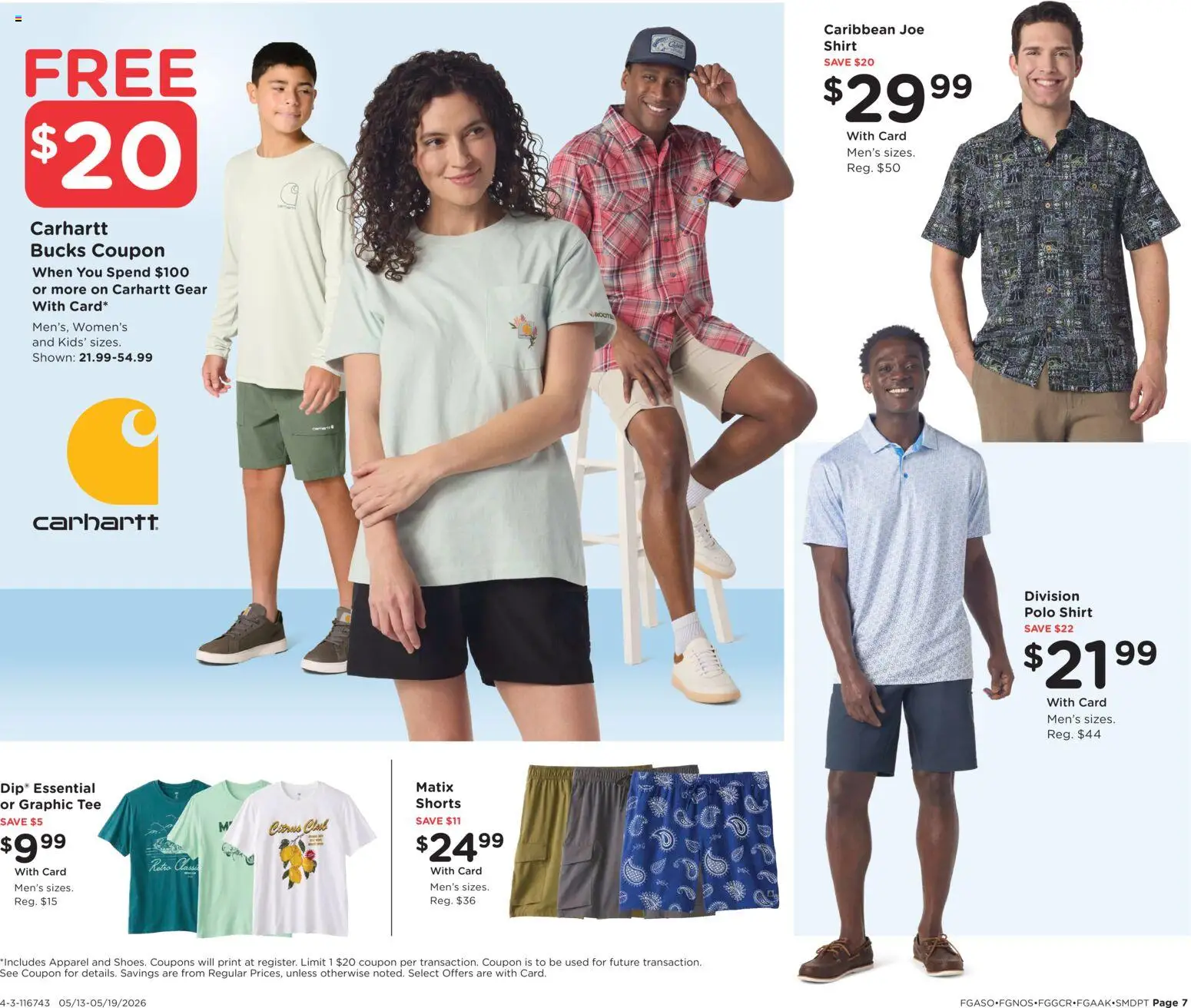 Fred Meyer Home & Apparel - valid from 13.05.2026 | Page: 7 | Products: Shirt, Shorts