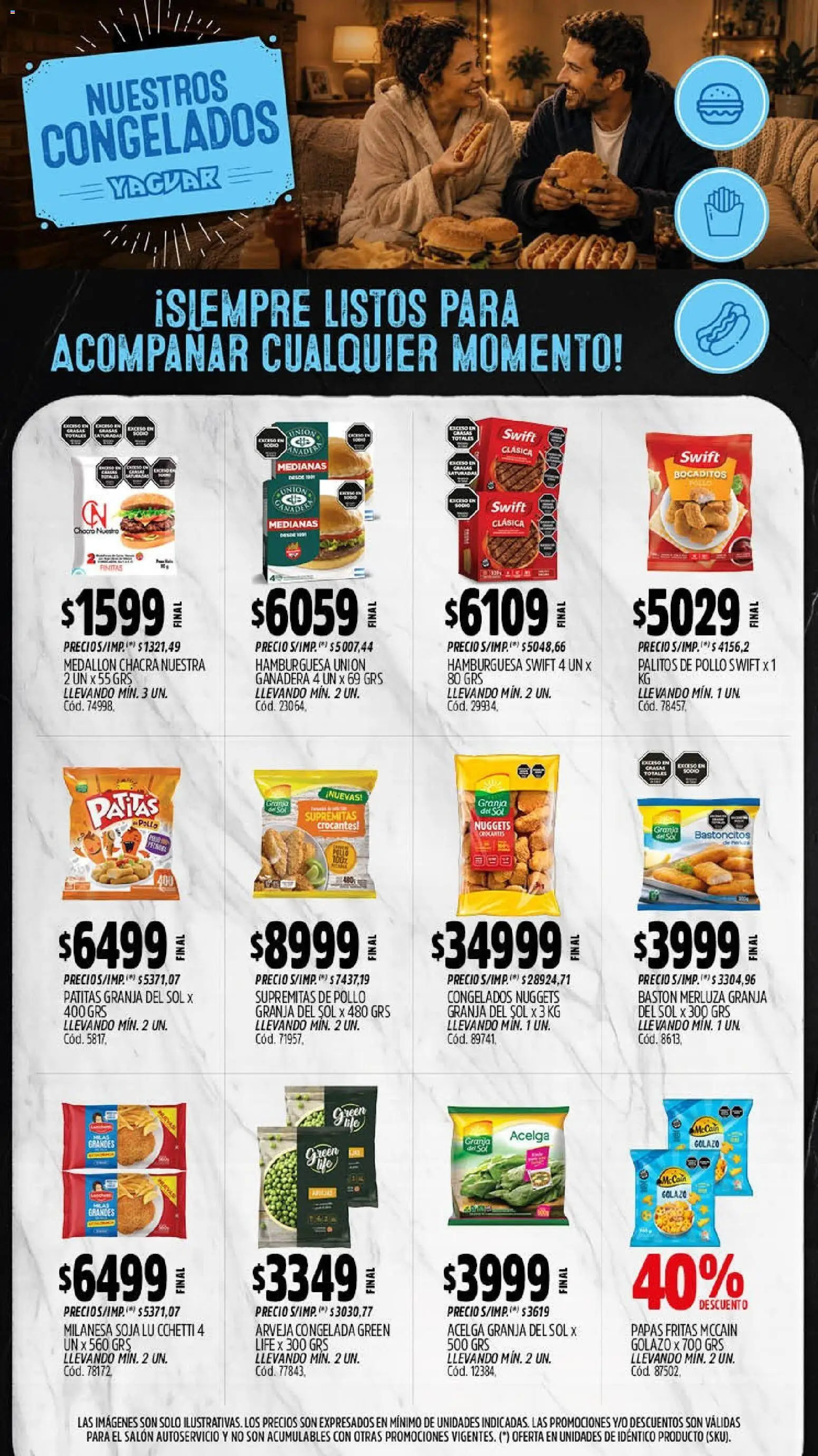 Yaguar - Oferta Semanal Córdoba │ válido desde el 07/09/2026 | Página: 11 | Productos: Acelga, Milanesa, Papas, Papas fritas
