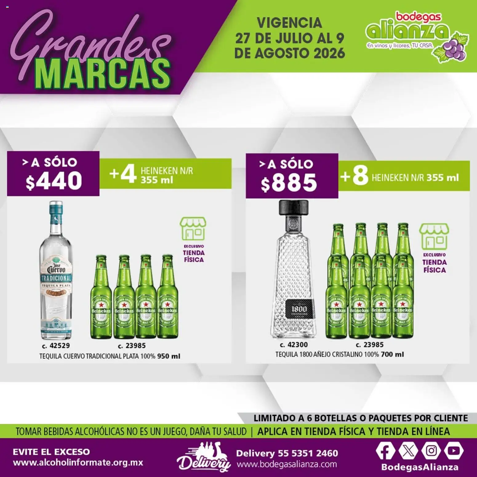 Nuevas ofertas de Bodegas Alianza válidas en toda la República Mexicana desde el 27/07/2026. ¡Encuentra las mejores ofertas en Bodegas Alianza catálogo Grandes Marcas! | Página: 11 | Productos: Tequila