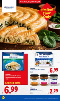 Preview of Lidl weekly ads valid from 07/22/2026 | Page: 10 | Products: Spinach, Cheese, Garlic