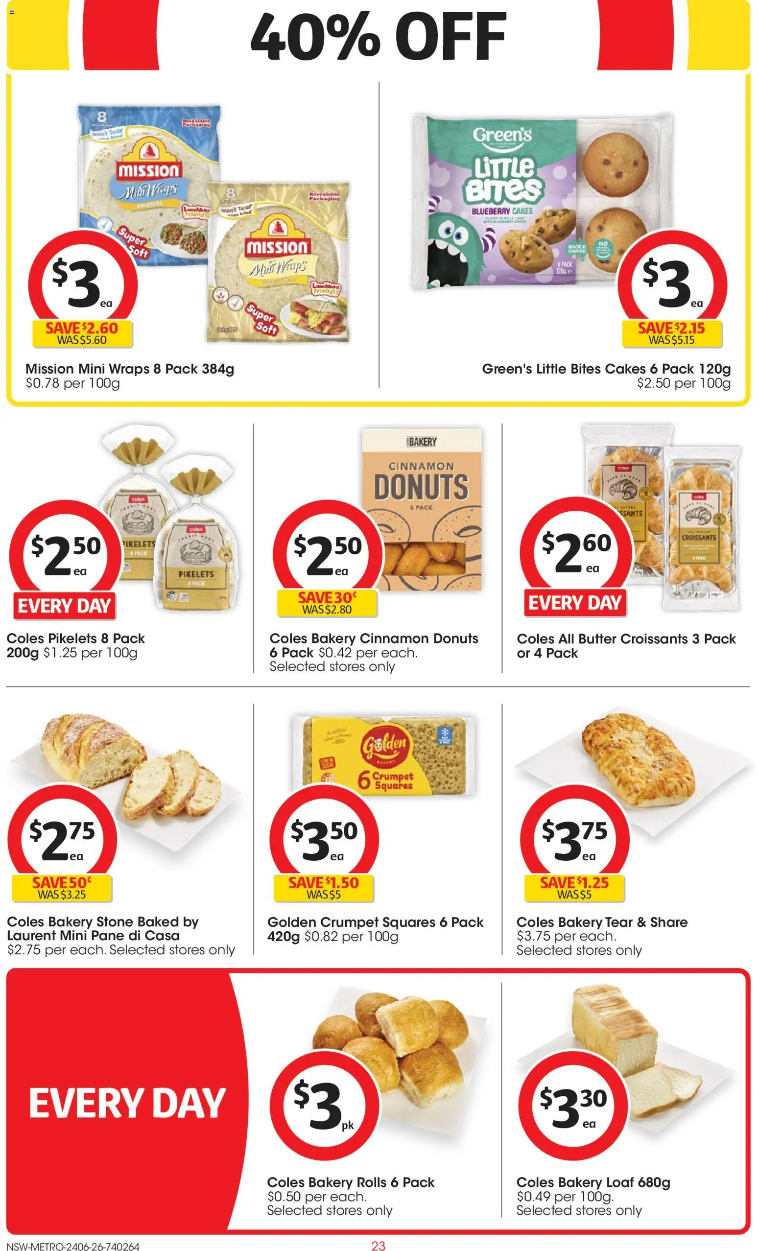 Coles catalogue - valid from 24/06/2026 | Page: 23 | Products: Butter, Donuts, Bakery