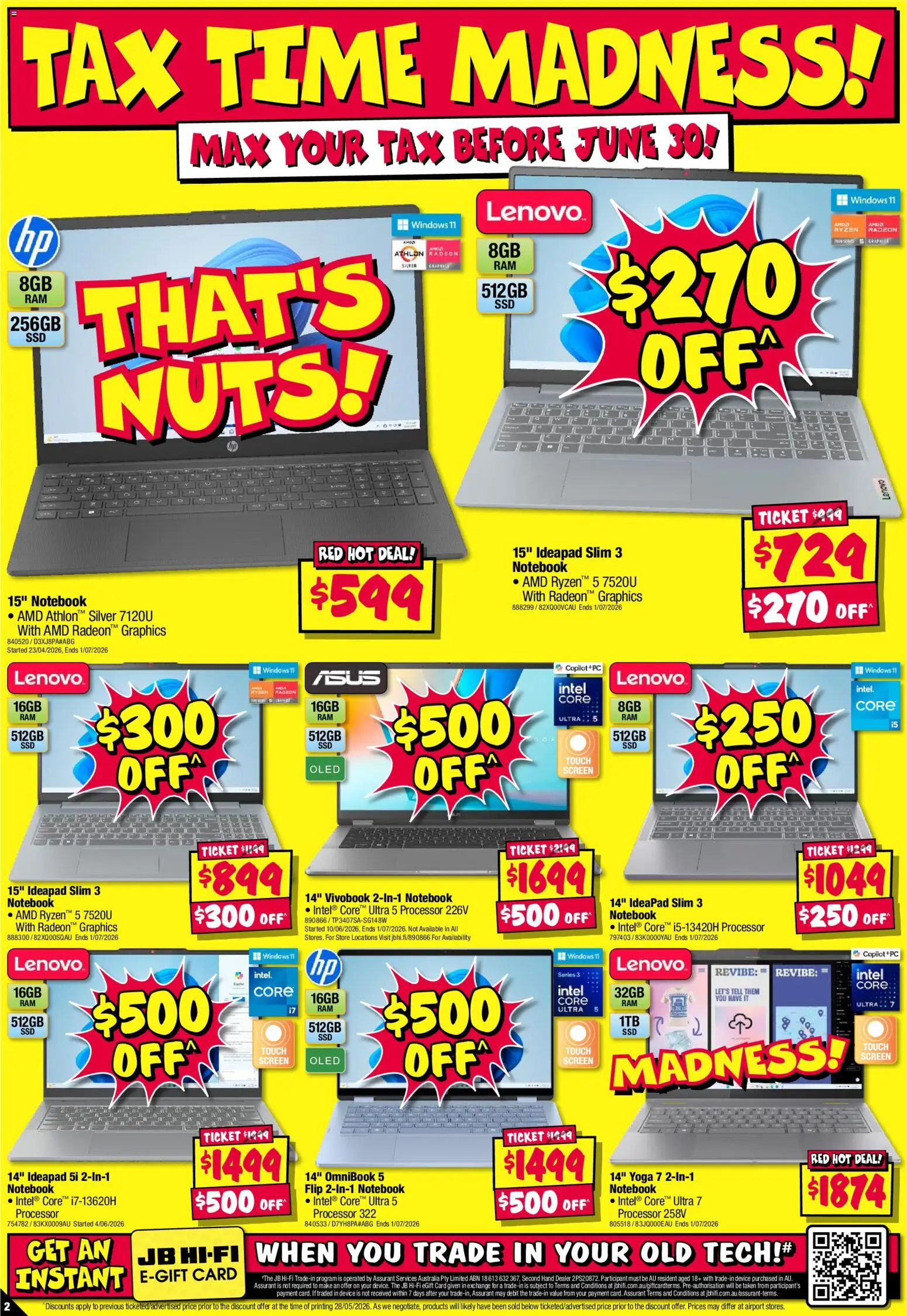 JB Hi-Fi catalogue - valid from 11.06.2026 | Page: 2 | Products: Nuts, Device, Notebook, Screen
