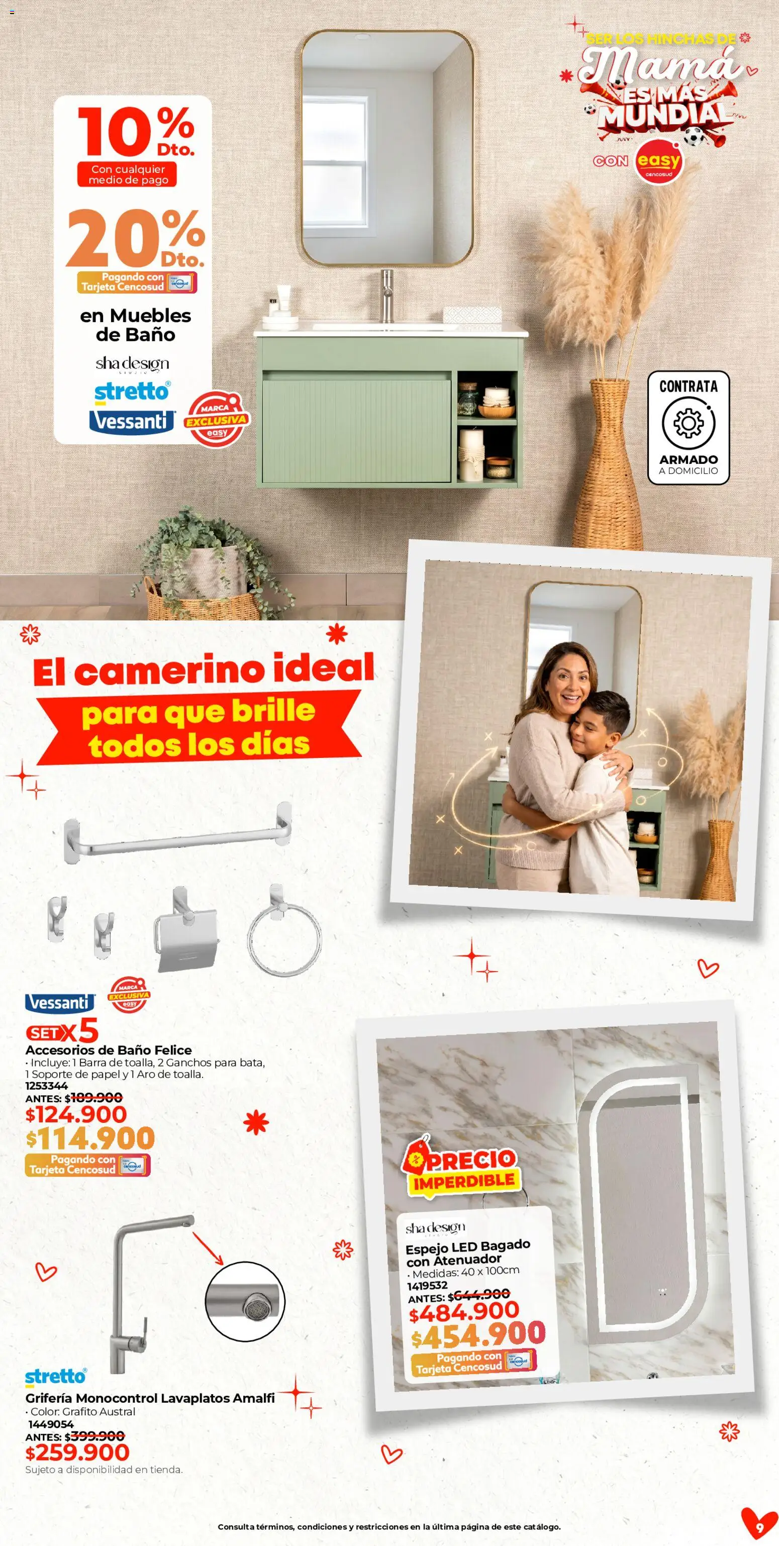 Easy revista - valida desde el 06.05.2026 | Página: 9 | Productos: Baño, Espejo