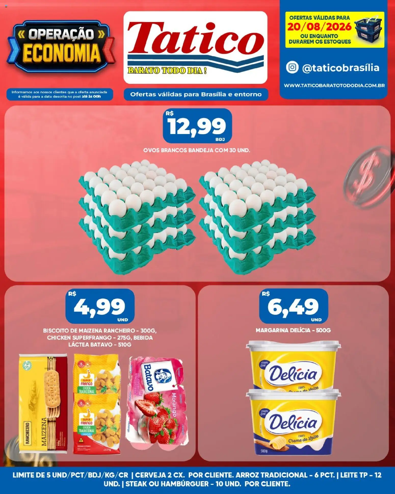 Tatico Folheto - válido de 20/08/2026 | Página: 5 | Produtos: Steak, Ovos, Creme, Frango