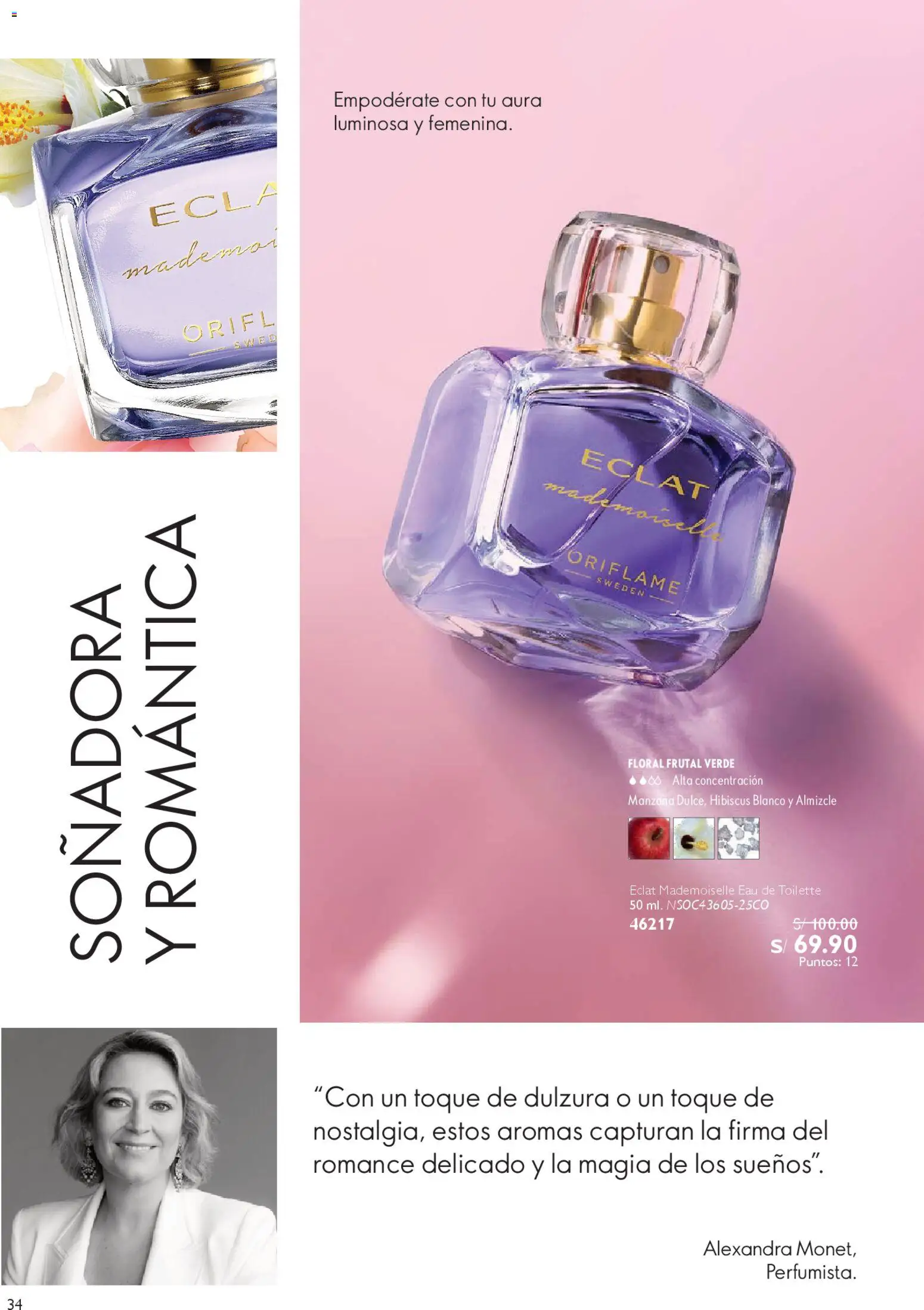 Catálogo Oriflame válido desde 28/03/2026 | Página: 34 | Productos: Dulzura, EAU de Toilette