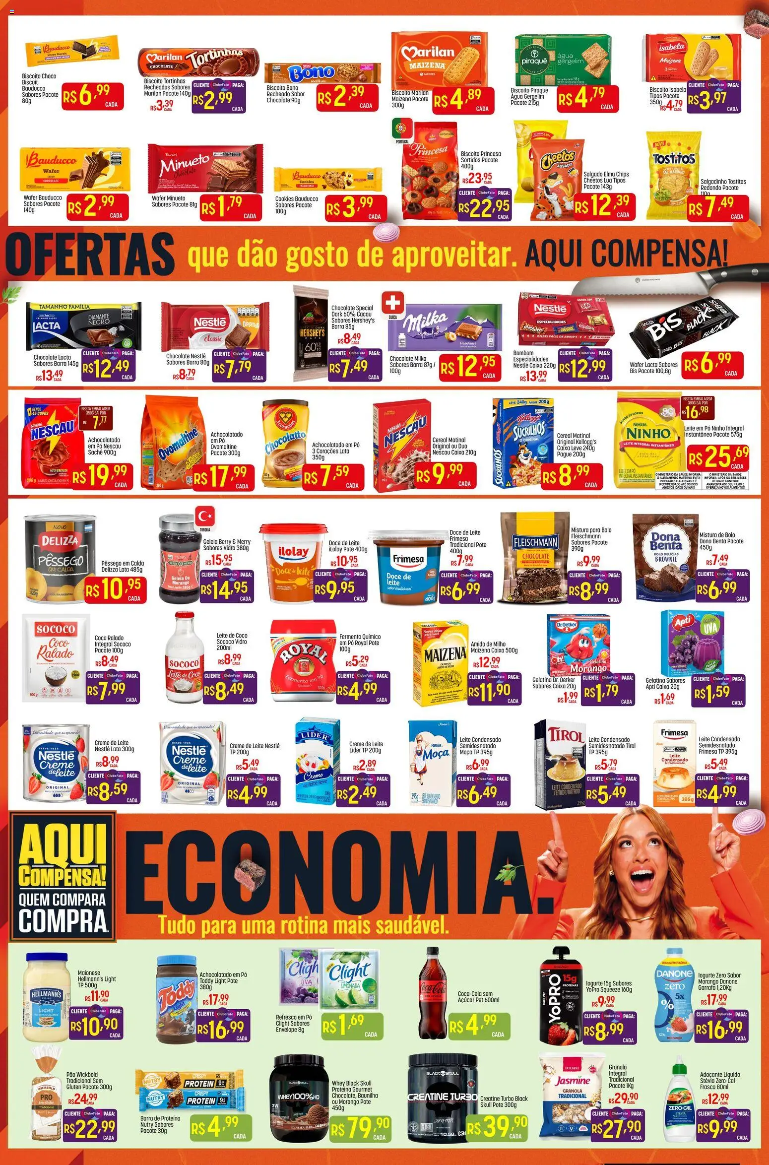 Super Muffato Folheto - válido de 21/07/2026 | Página: 3 | Produtos: Amido de milho, Bolo, Sucrilhos, Leite em pó
