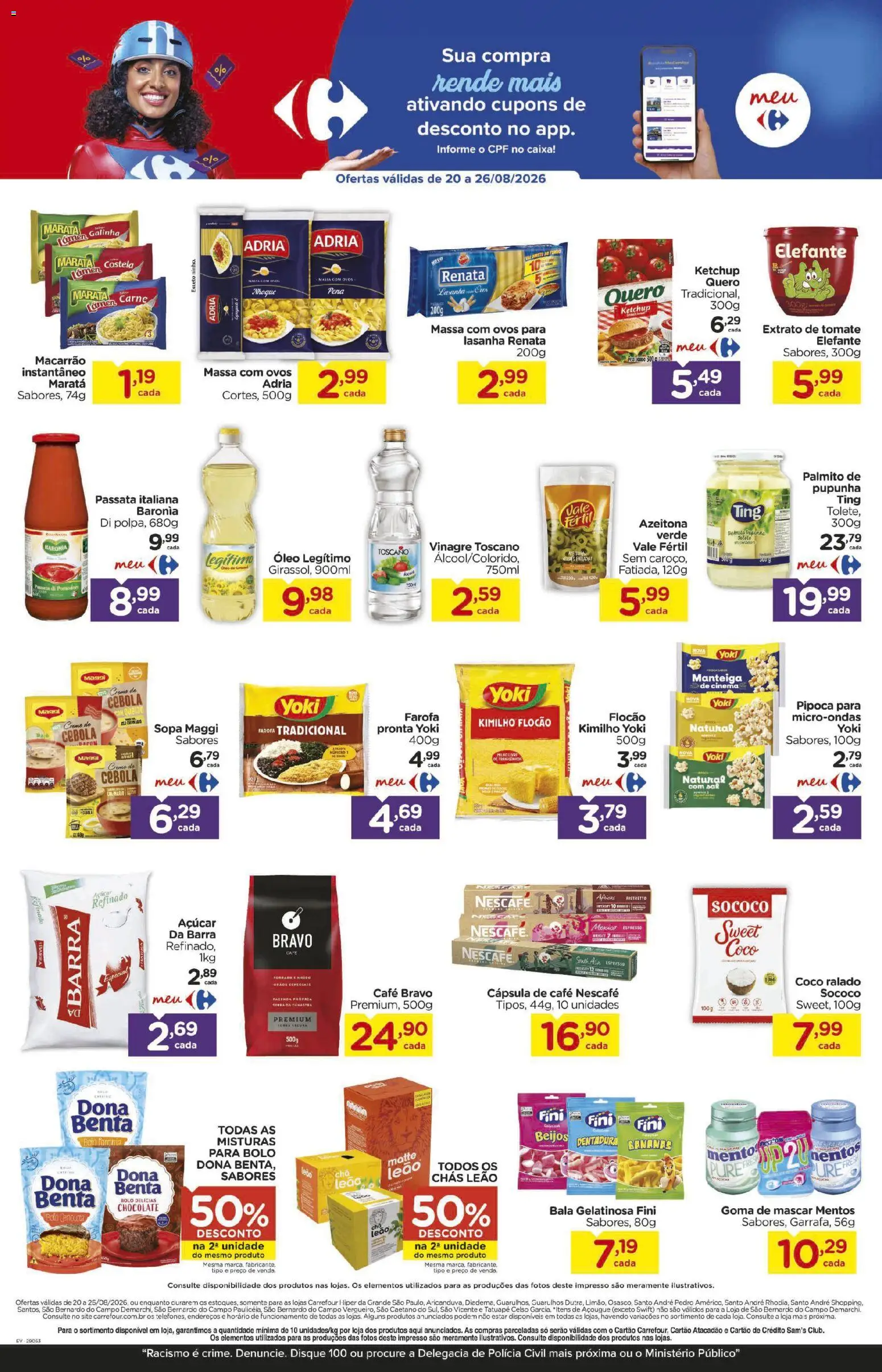 Carrefour Folheto - válido de 21/08/2026 | Página: 6 | Produtos: Pupunha, Manteiga, Ovos, Bolo