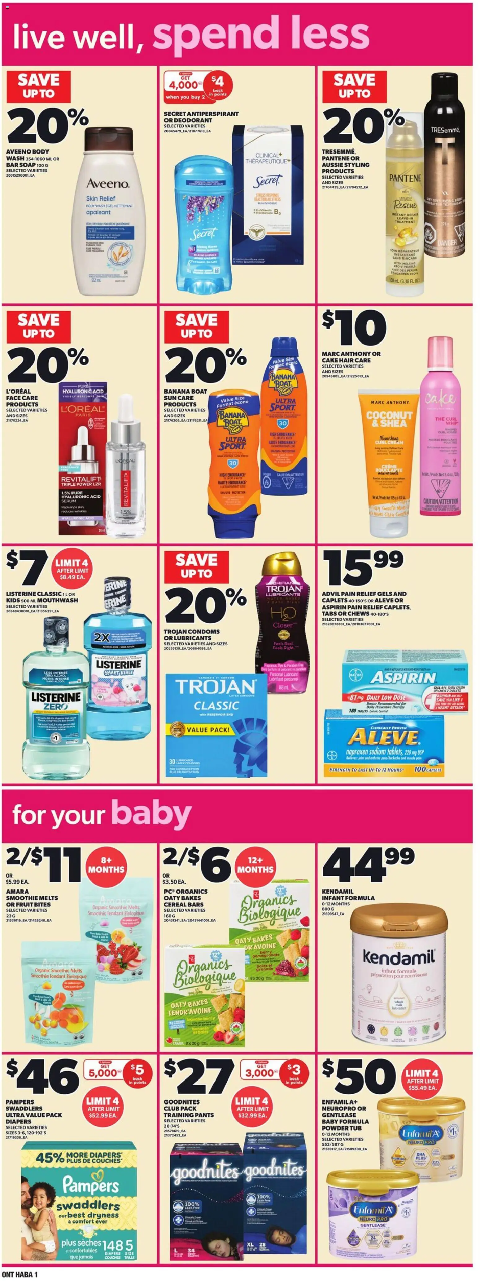 Loblaws flyer valid from 11.06.2026 | Page: 14 | Products: Cream, Deodorant, Antiperspirant, Mouthwash